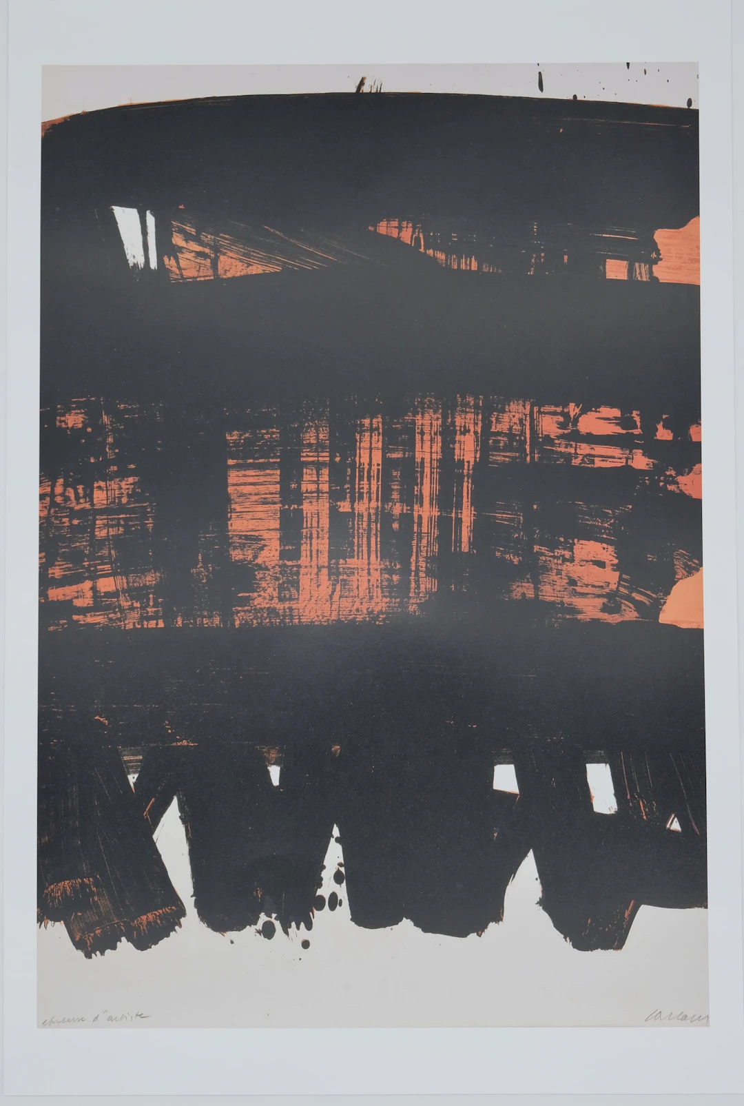 Pierre SOULAGES : Lithographie n°22 - Affiche originale signée