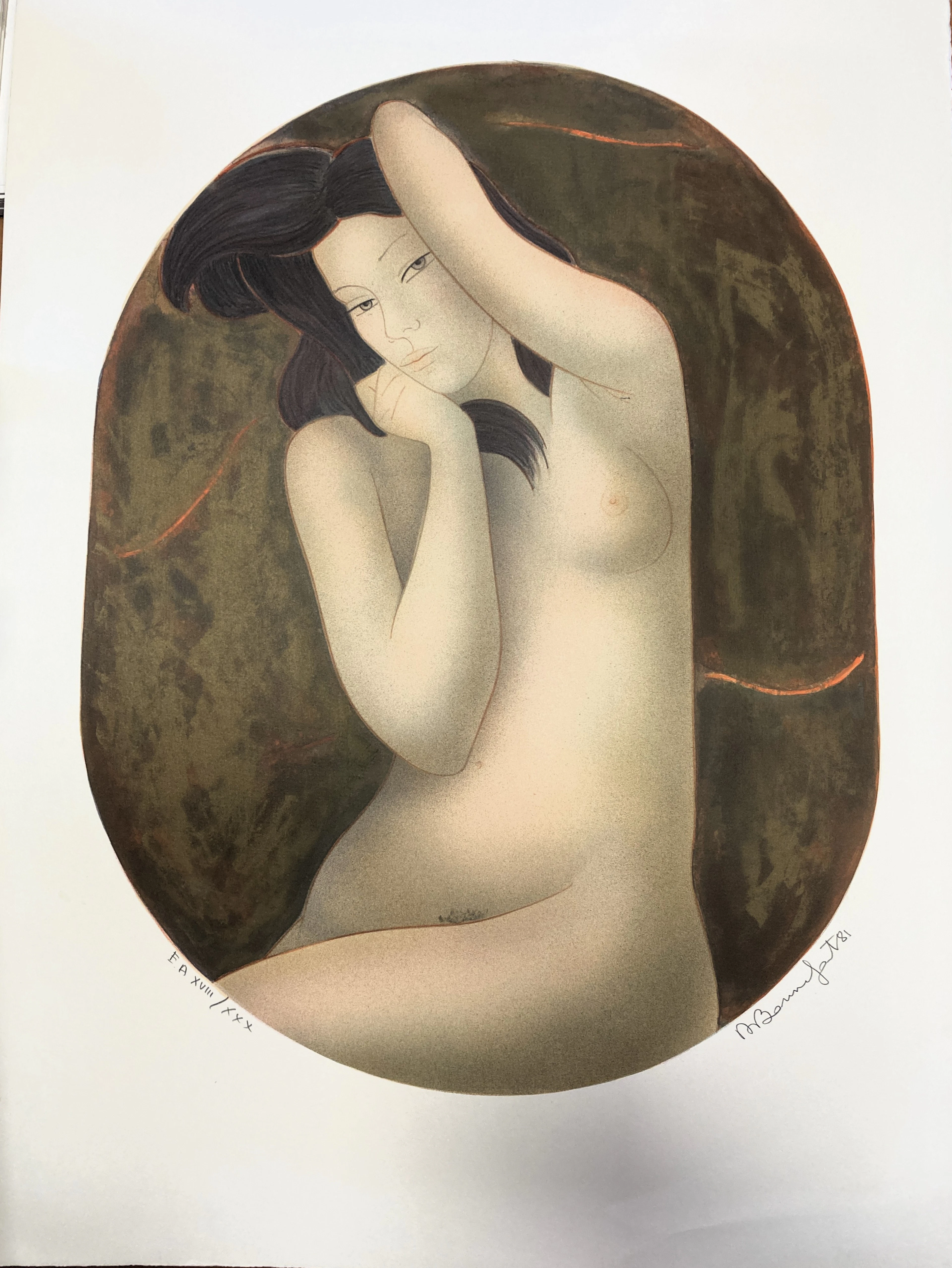 Alain BONNEFOIT - Timidité - 1981, lithographie numérotée et signée