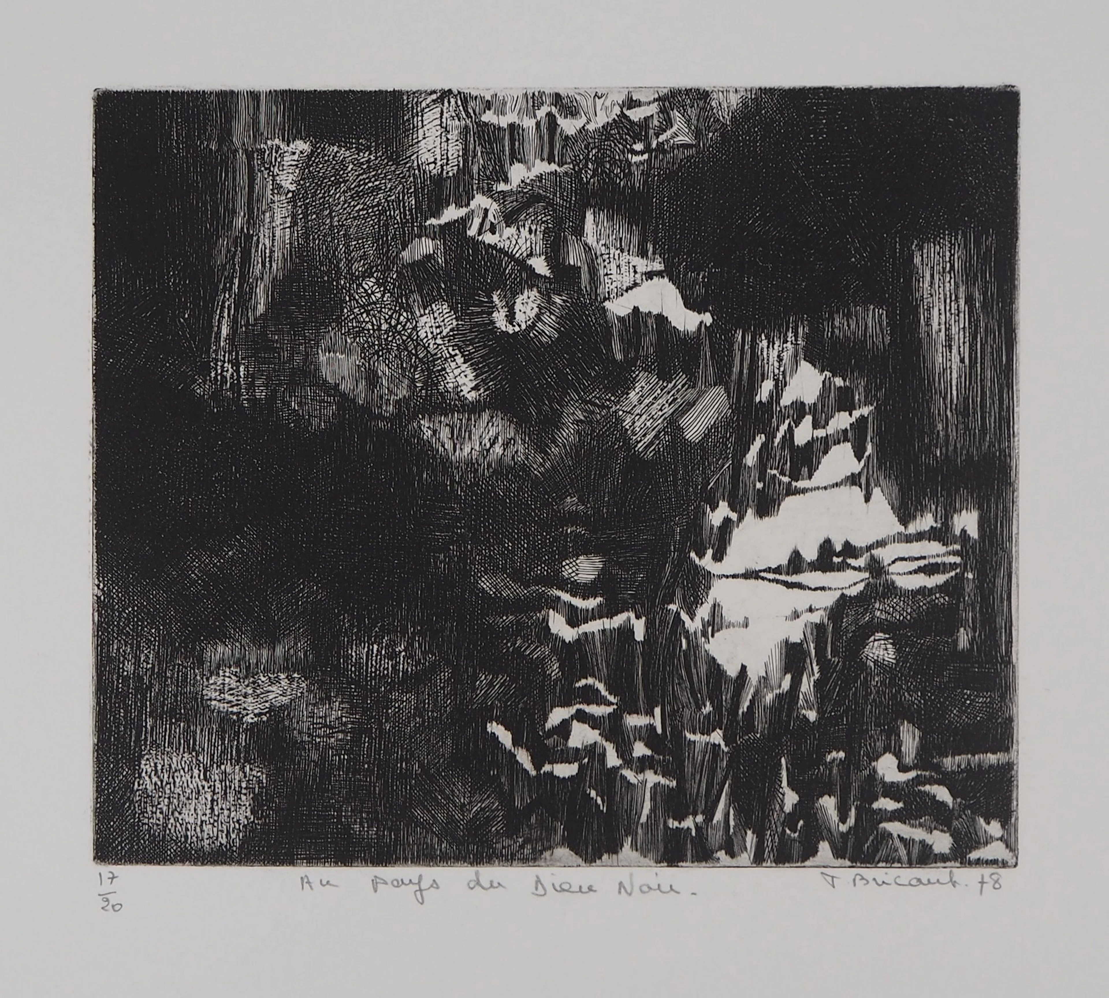 Françoise BRICAUT : Au pays de Dieu Noir, 1978 - Gravure Originale Signée