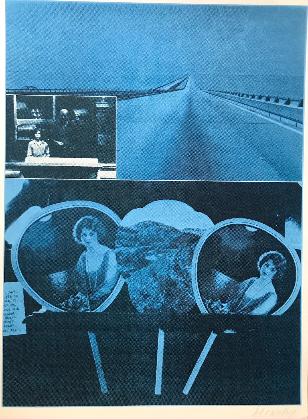 Jacques MONORY - USA Road, 1976 - Sérigraphie signée au crayon