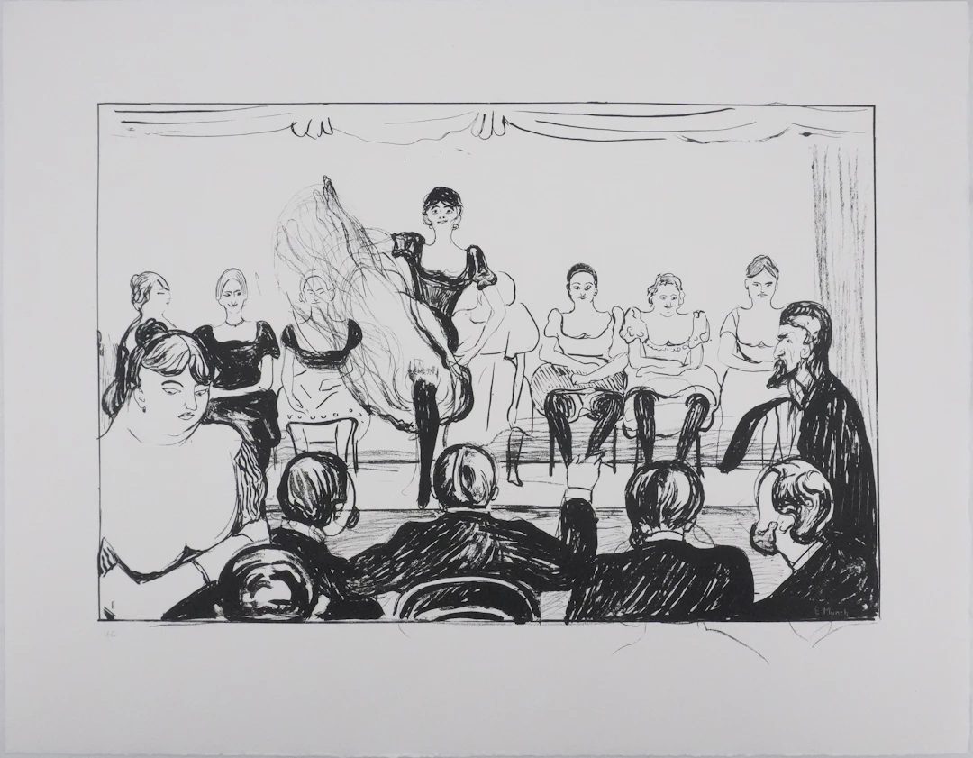 Edvard MUNCH : Cabaret, Lithographie signée