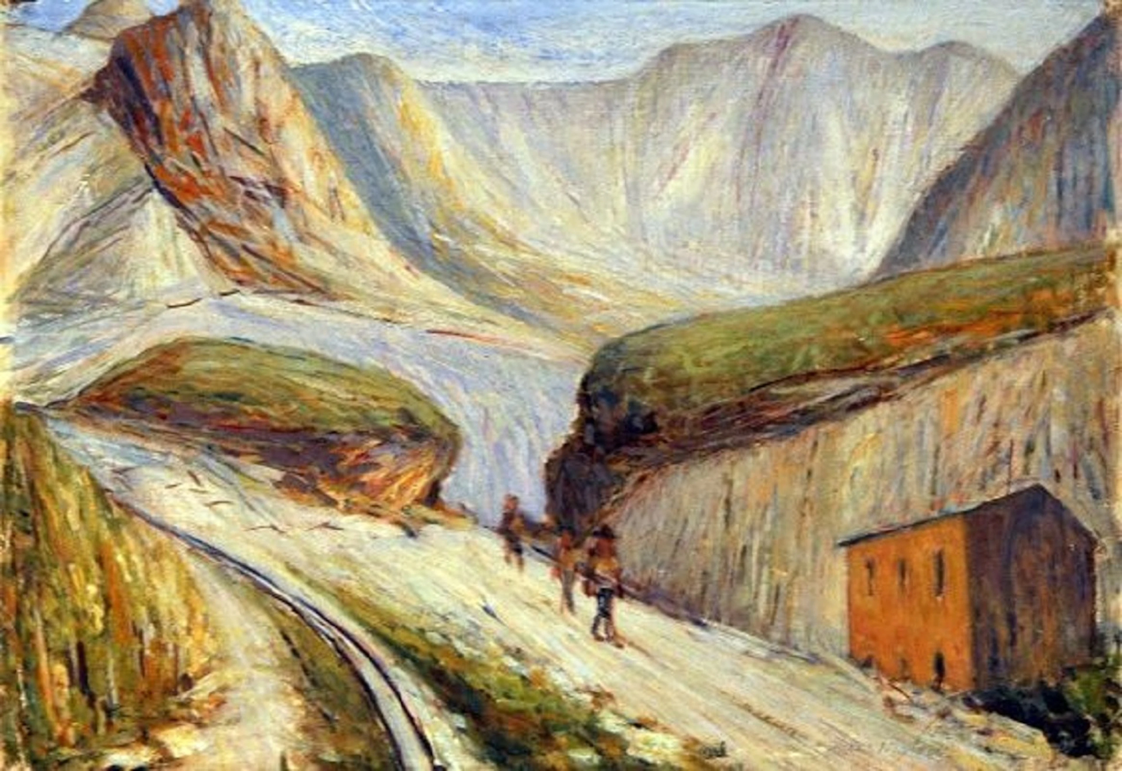 Giovanni MALESCI - Les Alpes Apuanes, 1950 - Huile sur toile