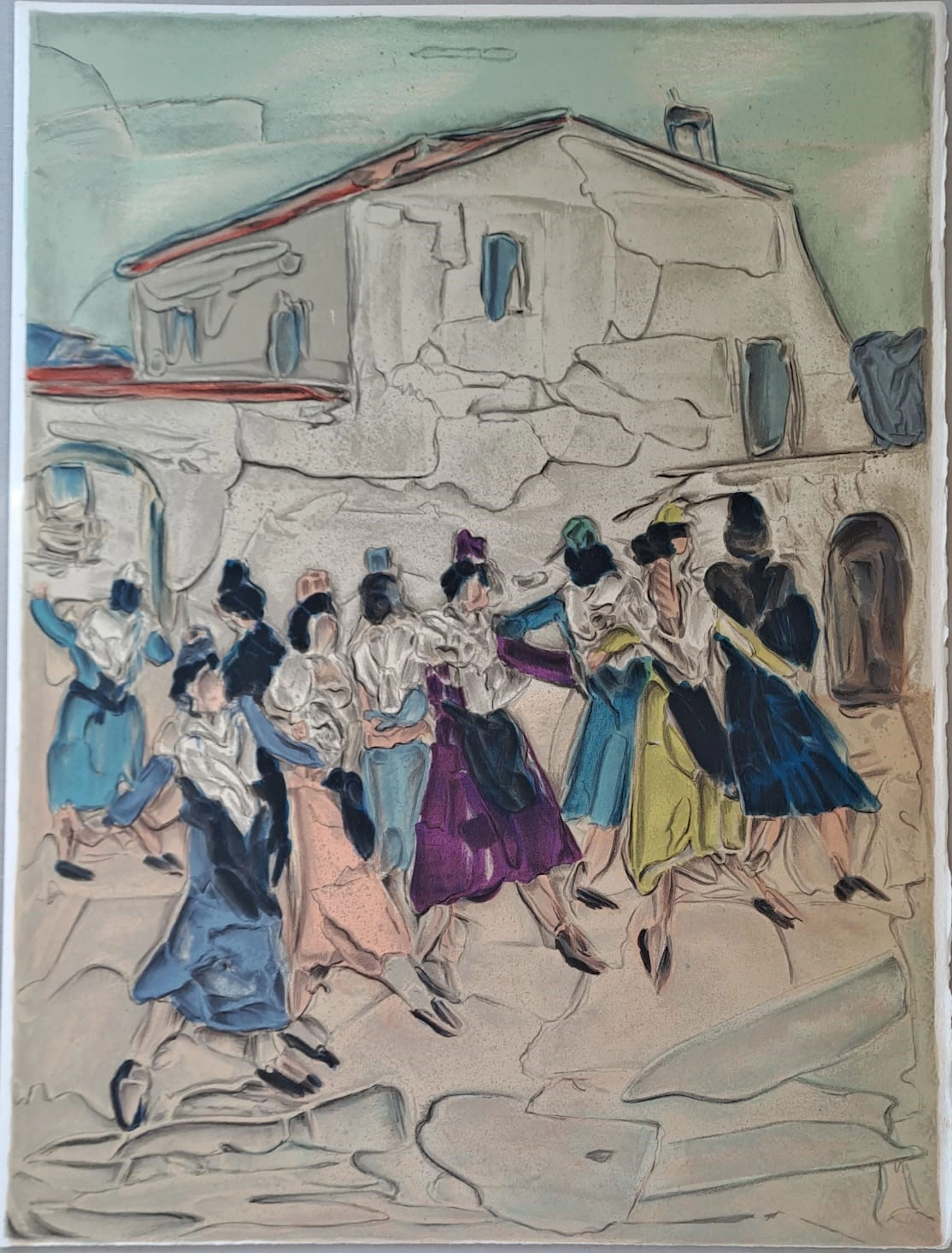 Toussaint d’Orcino - La danse des Arlésiennes - Lithographie originale