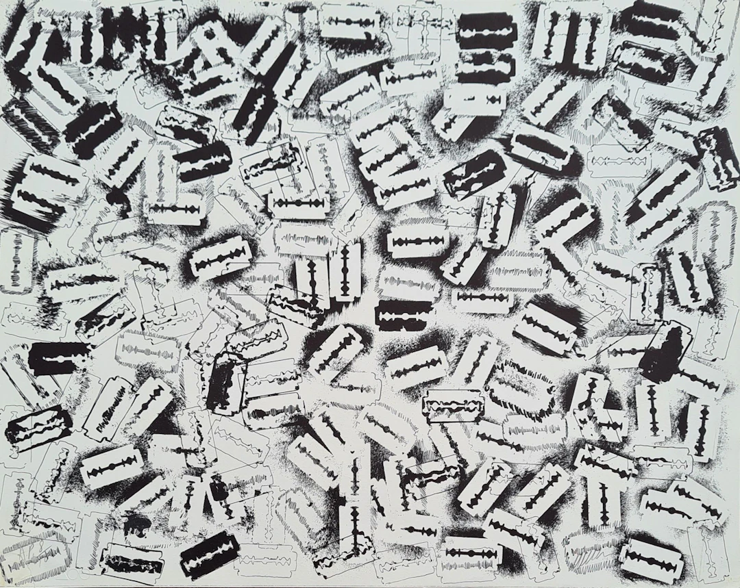 Arman - Accummulation de rasoirs - Lithographie originale signée numérotée