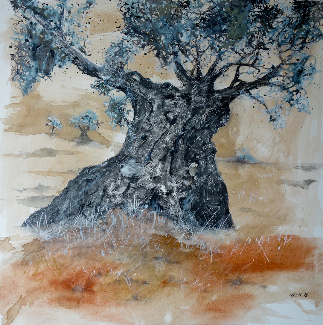 Jean-Pierre BRISSART - Olivier centenaire, 2017, Technique mixte sur toile