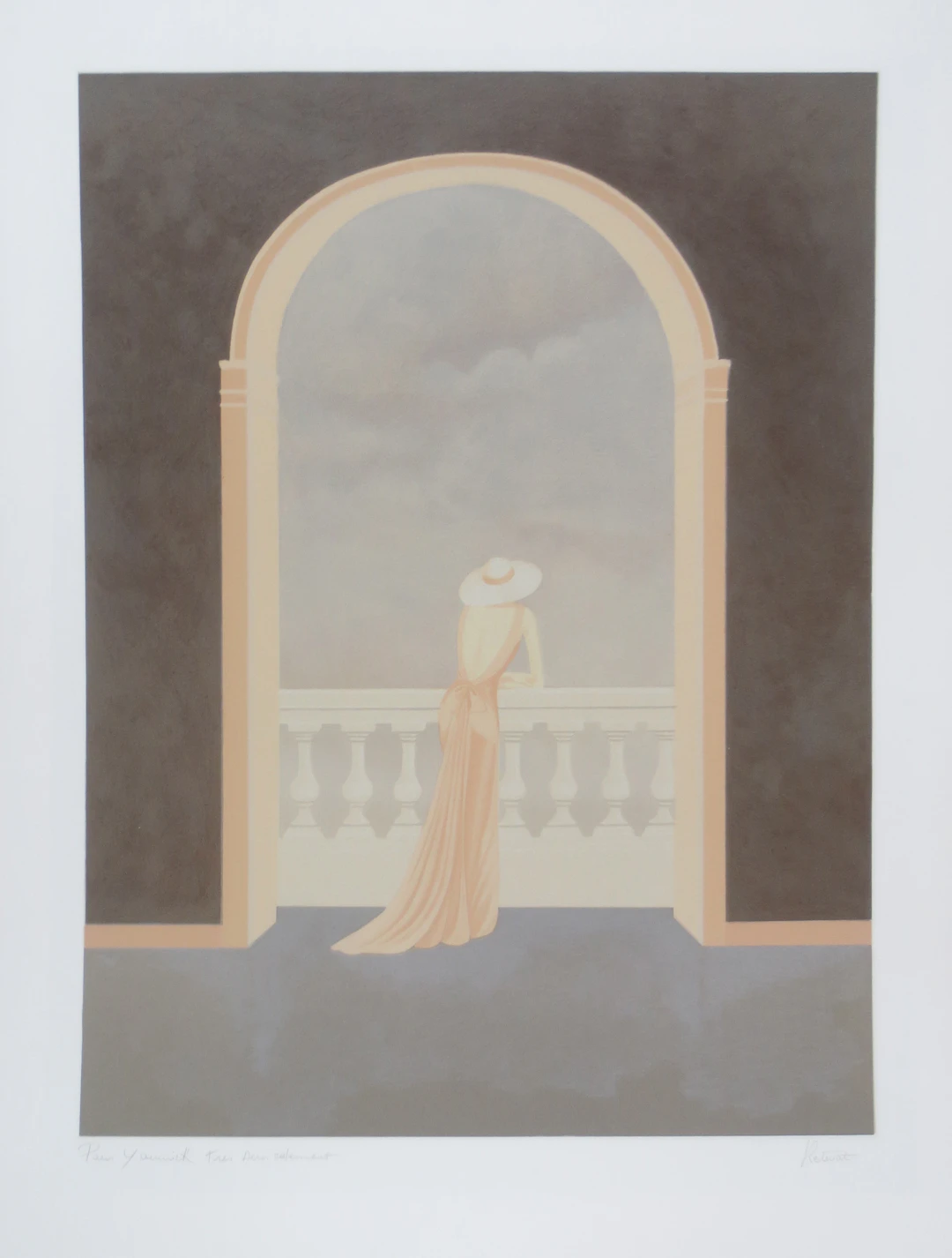 Annie RETIVAT - L’attente - Lithographie signée et dédicacée