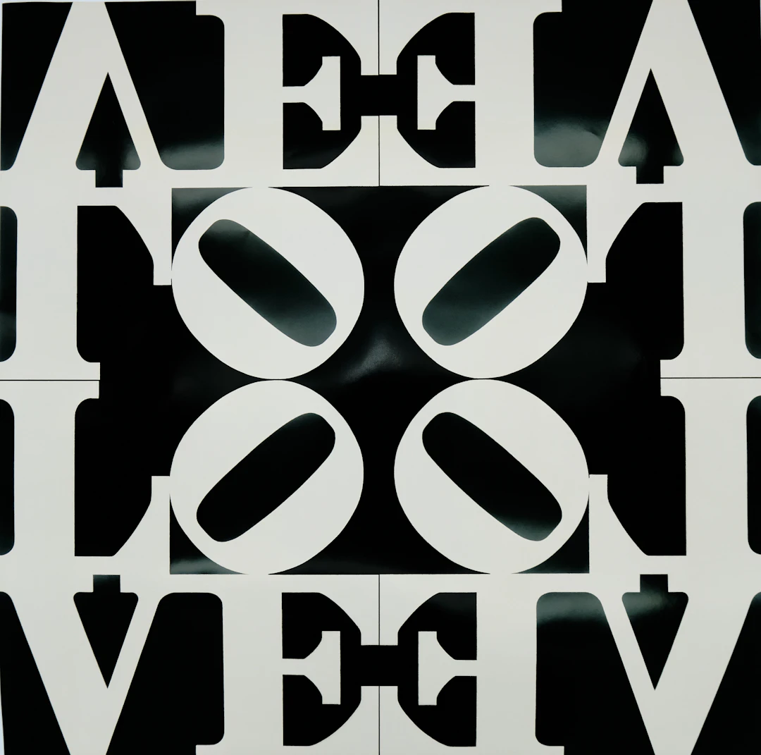 Robert INDIANA : Love rising - Affiche originale en couleurs