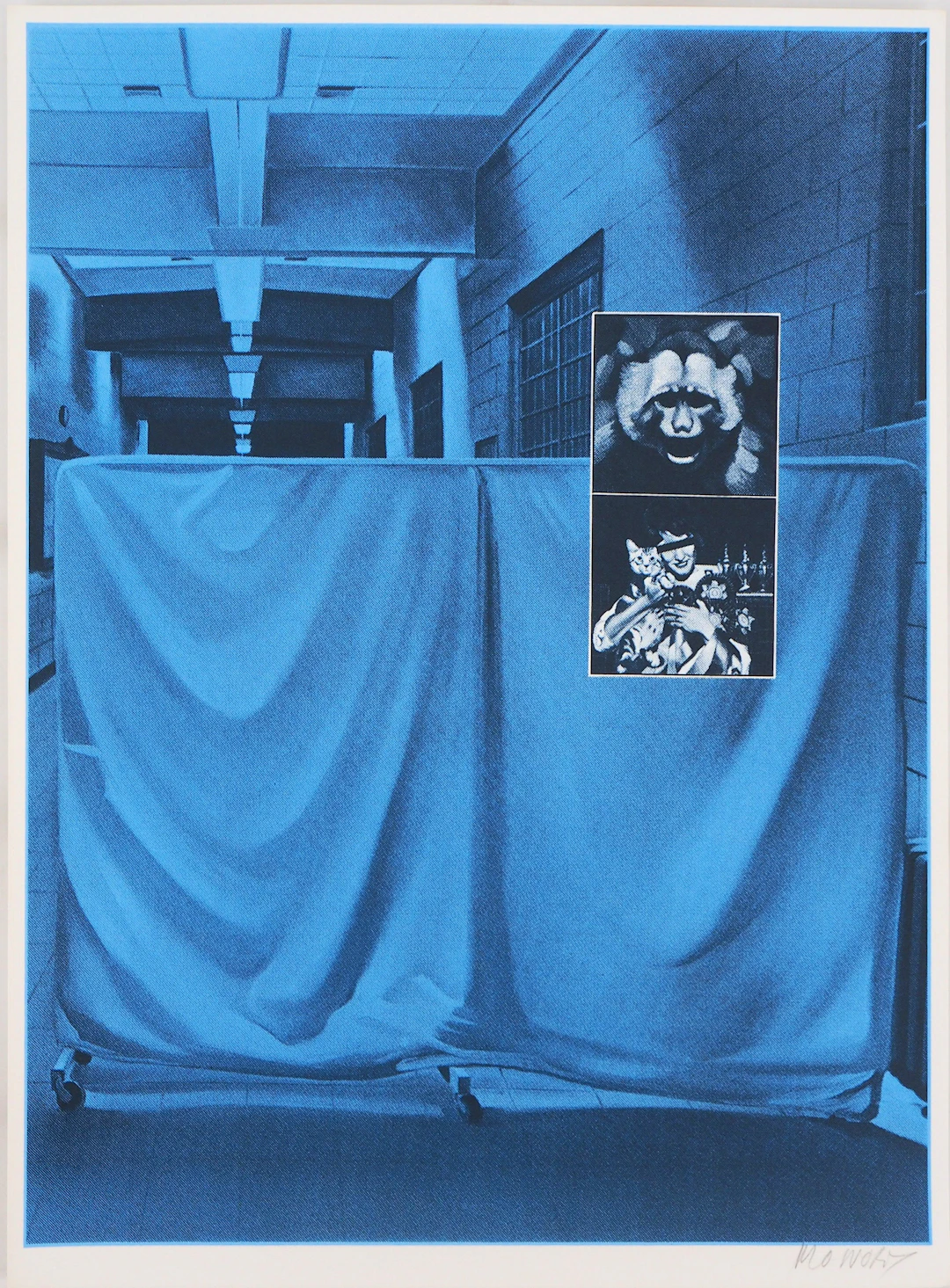 Jacques MONORY : Le singe corrompu, Sérigraphie originale signée
