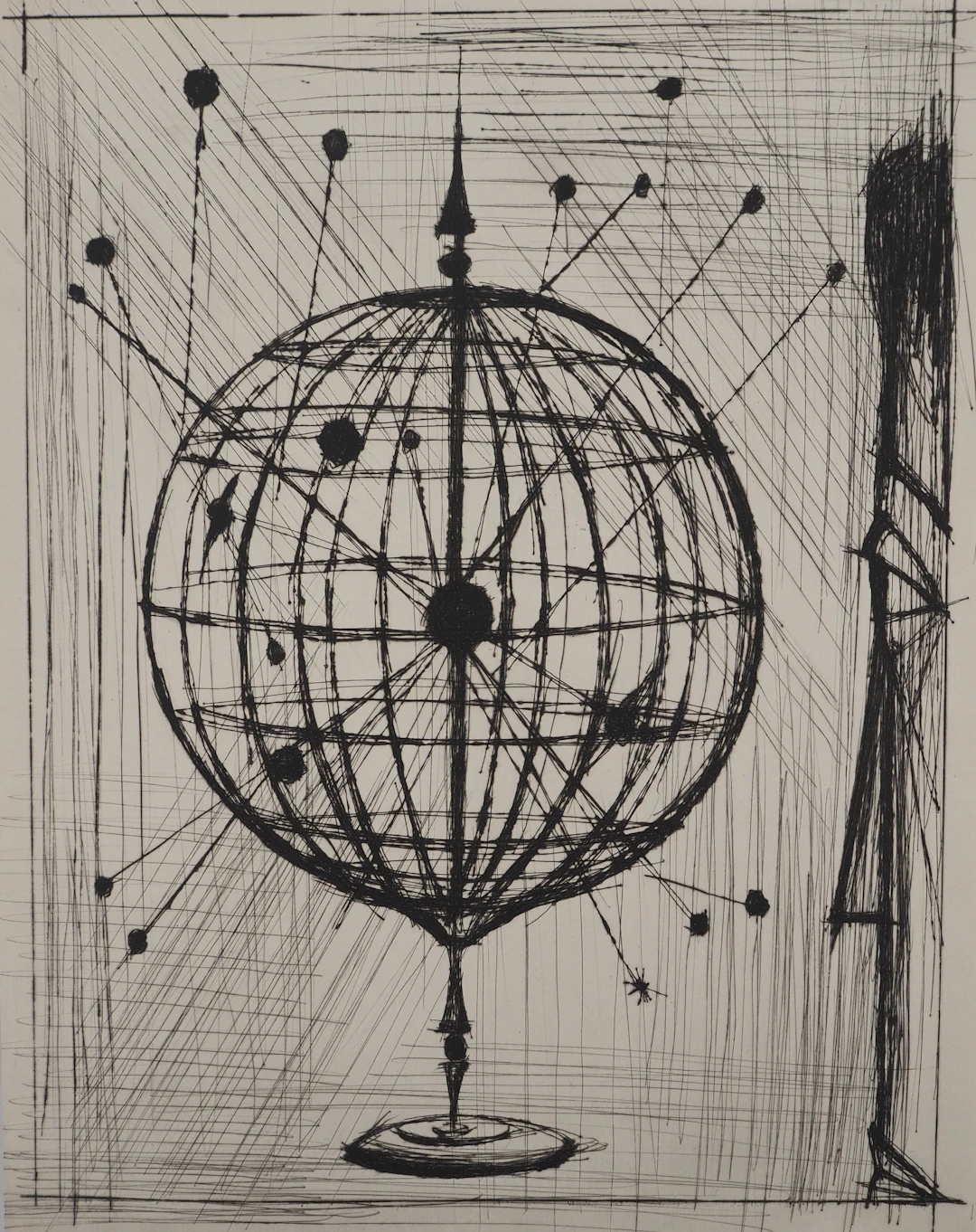 Bernard BUFFET : L’astrolabe, Gravure originale