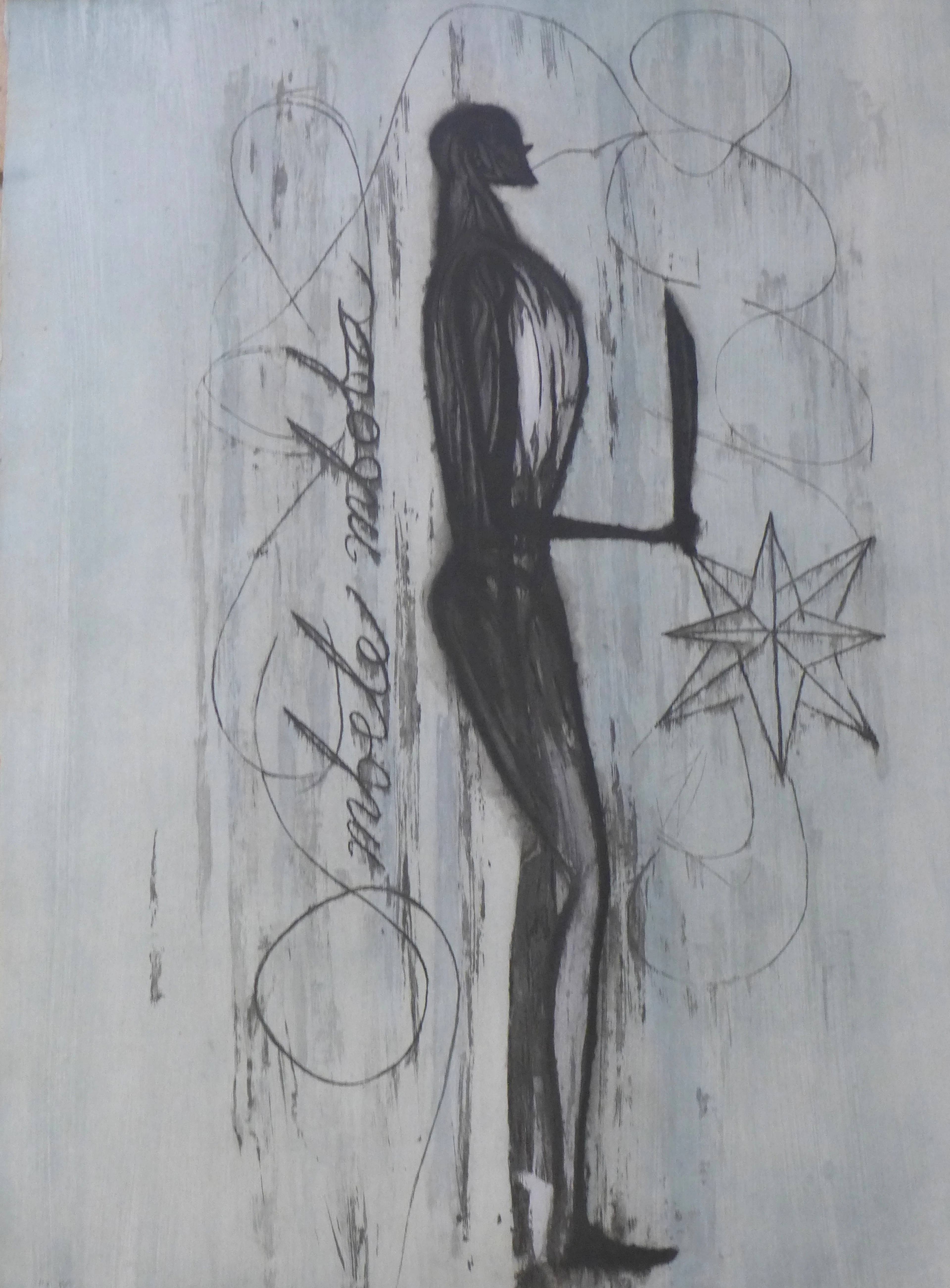 José BEDIA - Mbele mboba, 1997 - Gravure signée au crayon