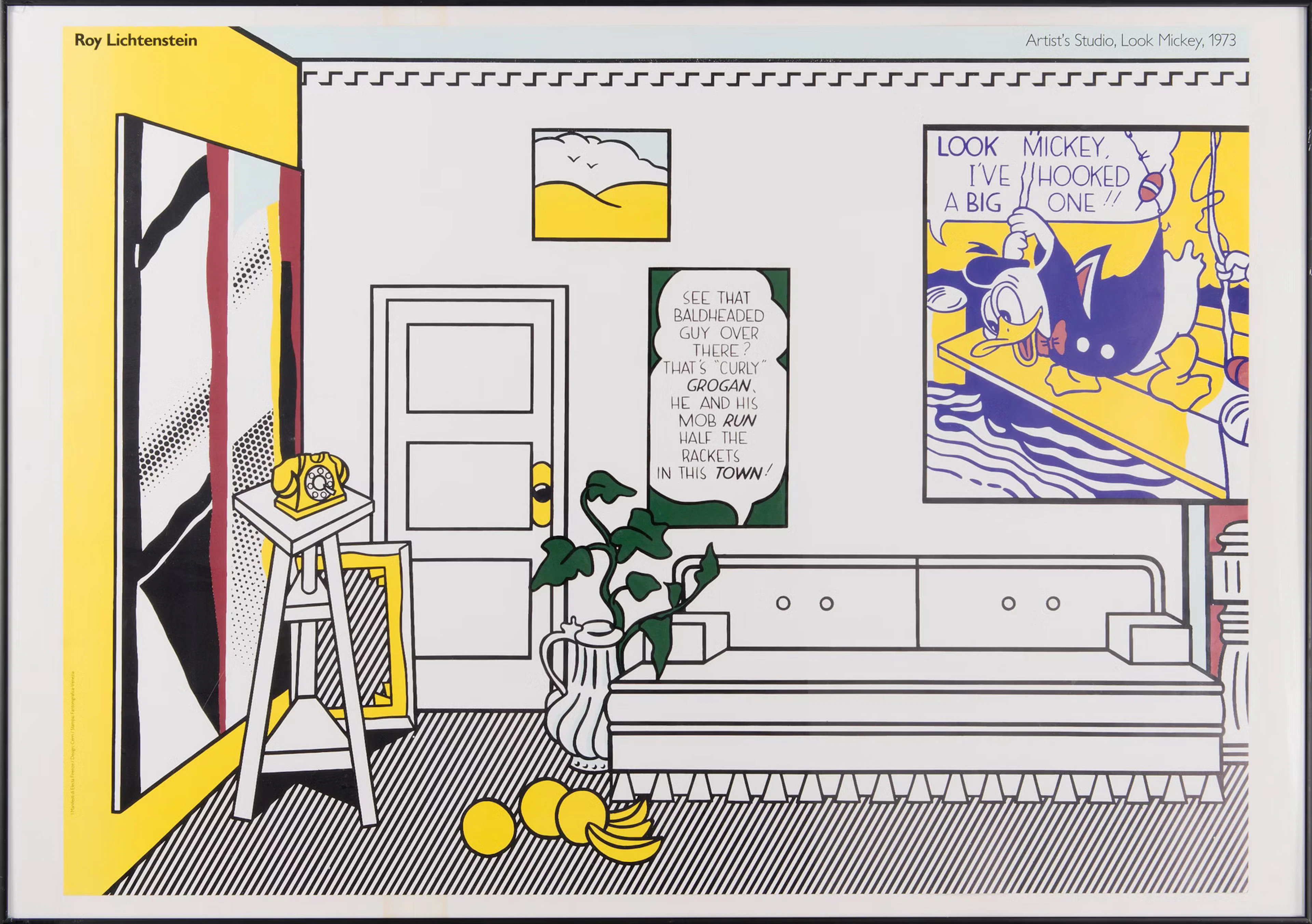 Roy Lichtenstein - Atelier d’artiste, Regarde Mickey, 1988 - Lithographie