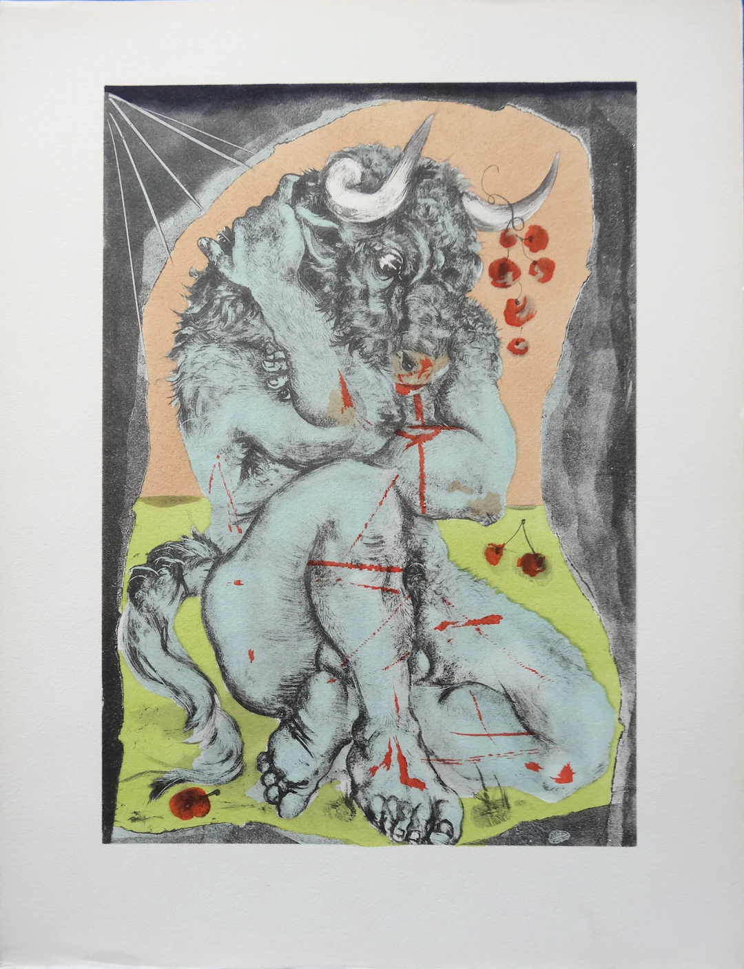 Pierre-Yves TREMOIS - Le Minotaure, Lithographie