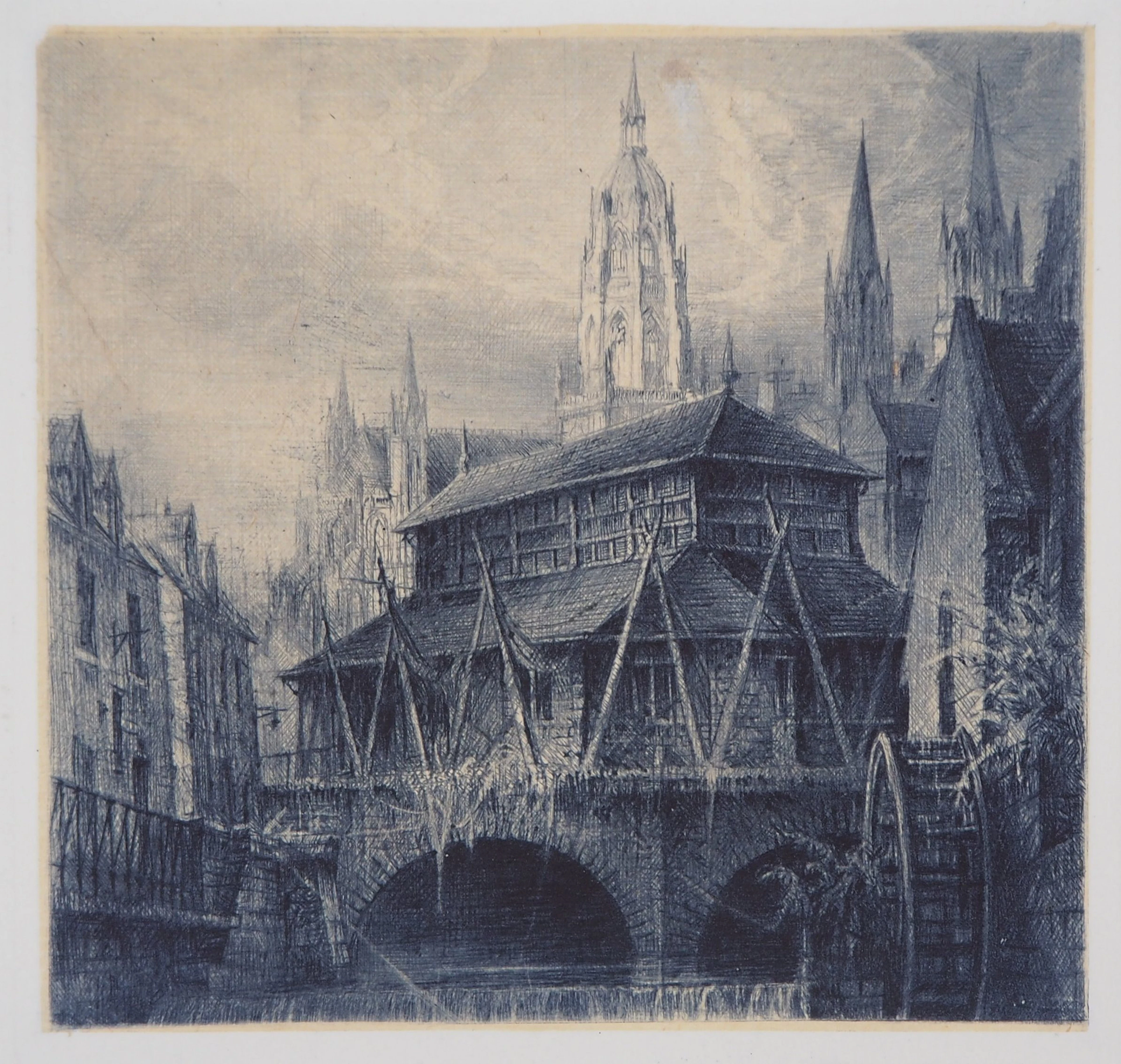 Jean Michel MATHIEUX-MARIE: La Flèche - Gravure originale signée au crayon