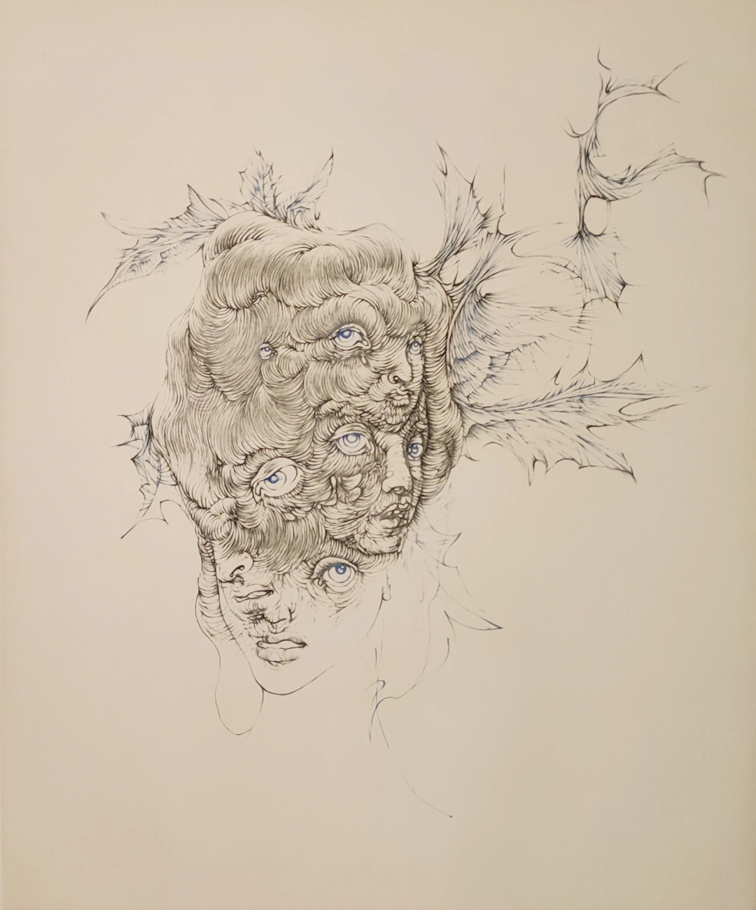 Hans BELLMER - yeux bleus - 1972- Gravure originale Signée , numerotée