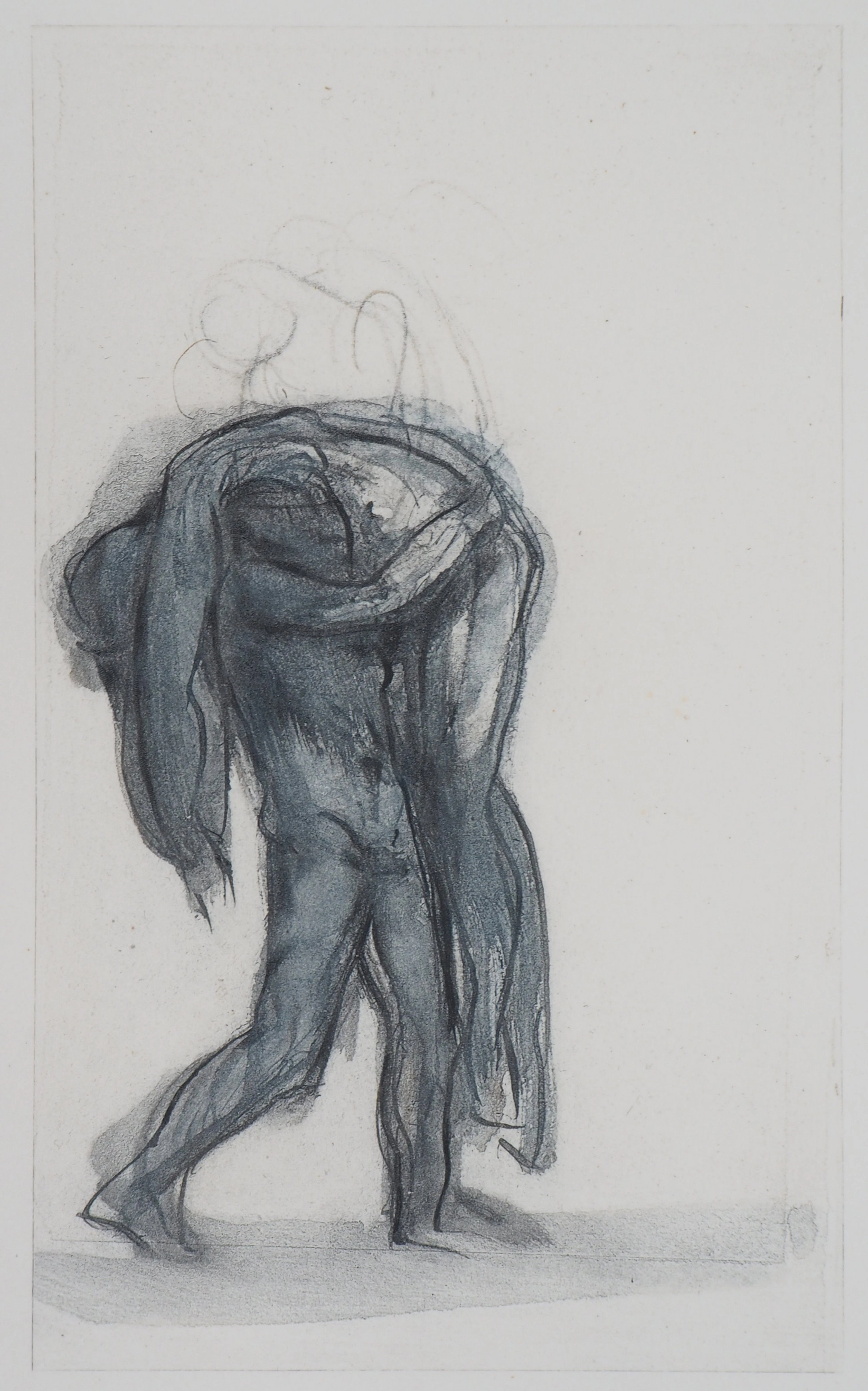 Auguste RODIN : Démon emportant une ombre, Gravure