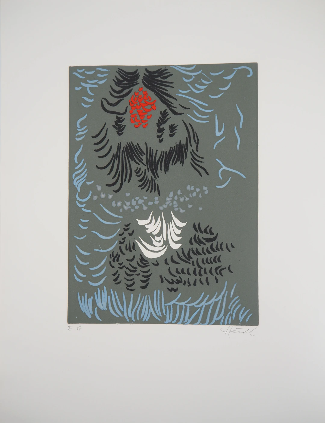 Jacques HEROLD - Algues marines surréalistes, 1975 - Gravure originale signée