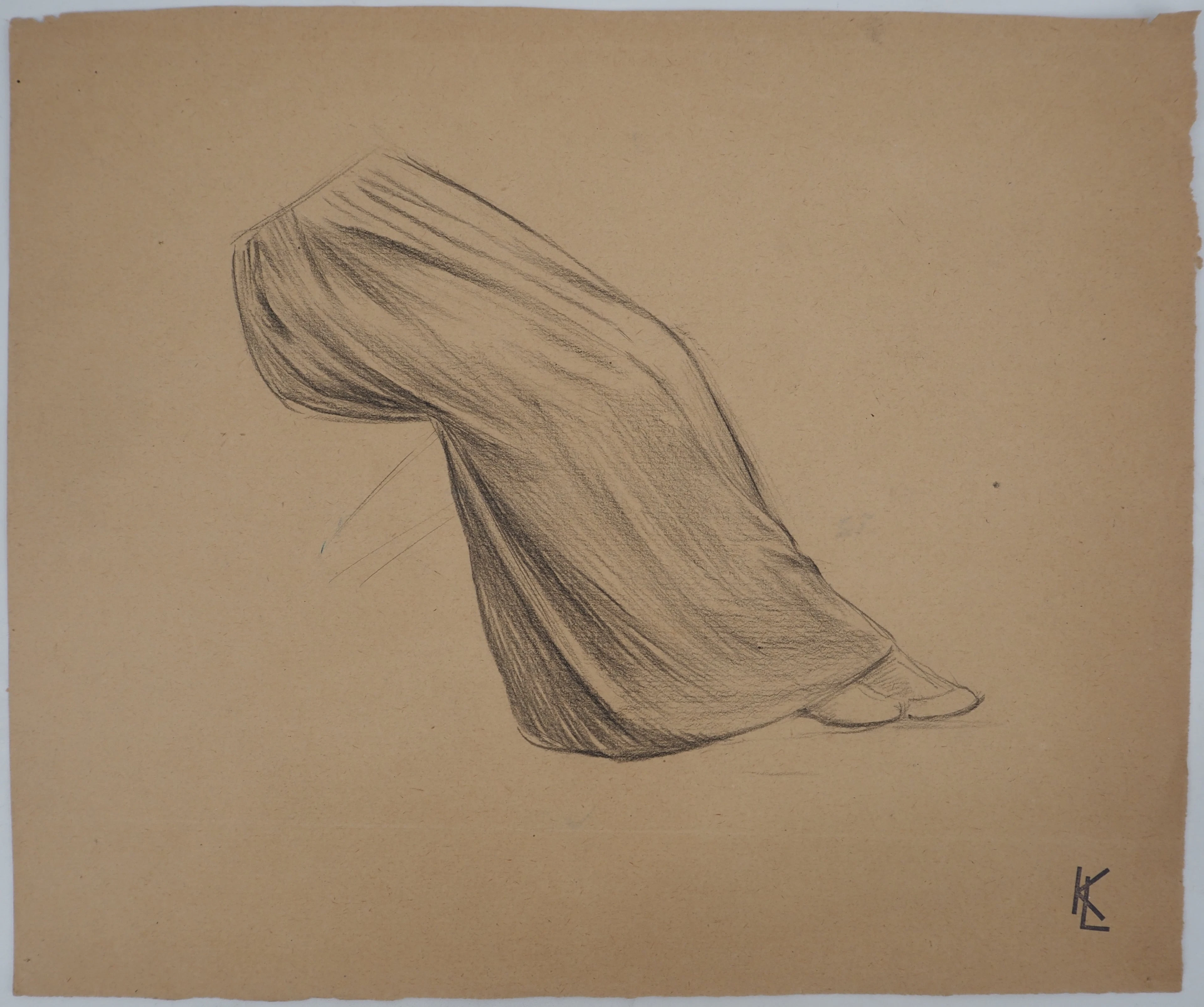 Léopold Franz KOWALSKI: Jupe longue, dessin original