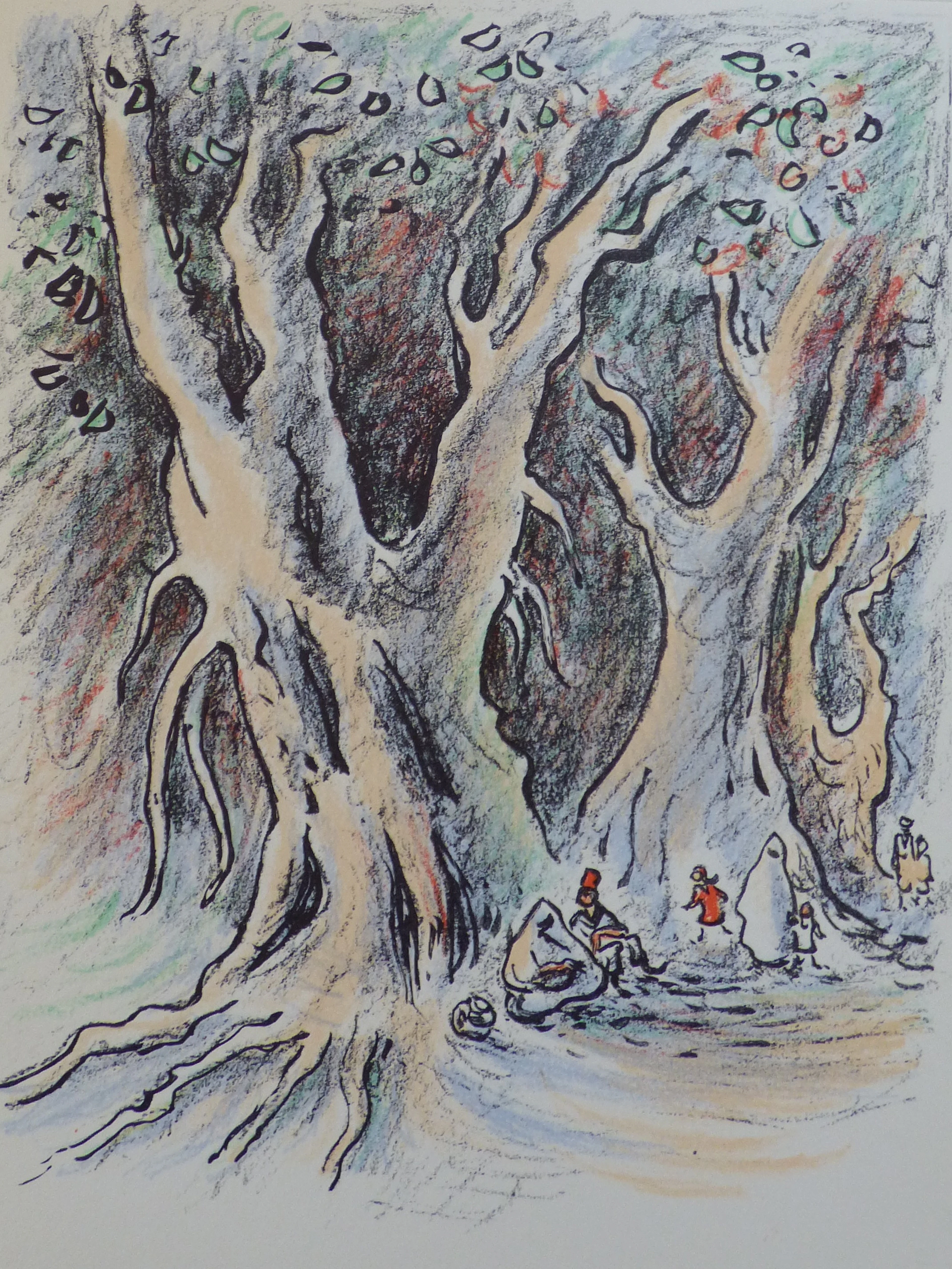 André HAMBOURG - En Forêt, 1980 - Lithographie originale