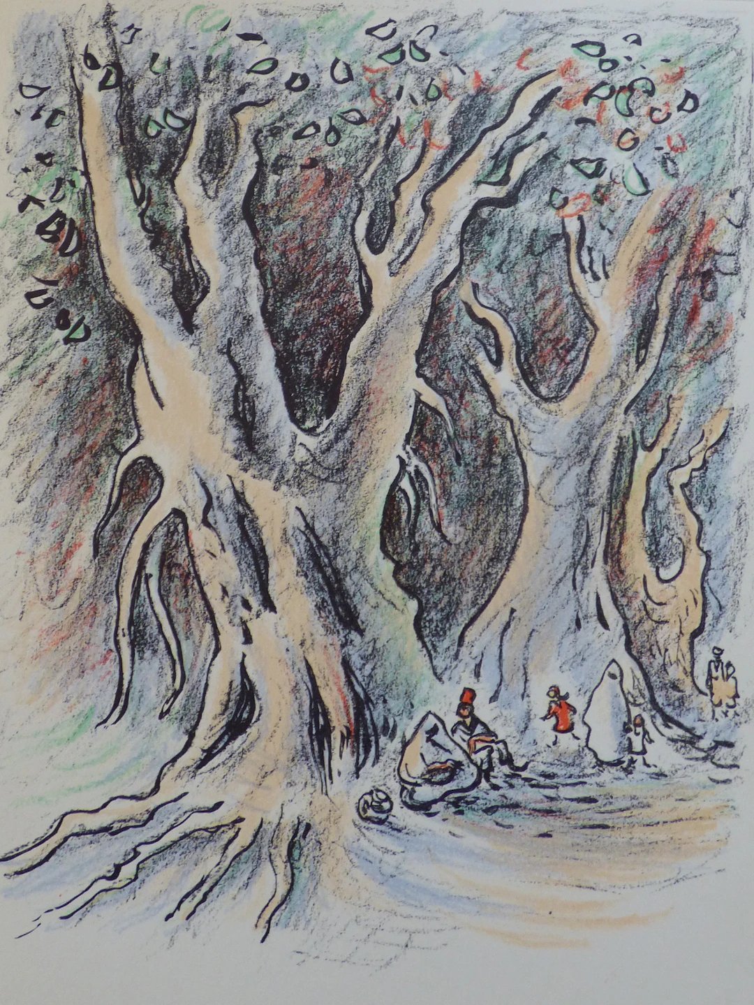 André HAMBOURG - En Forêt, 1980 - Lithographie originale