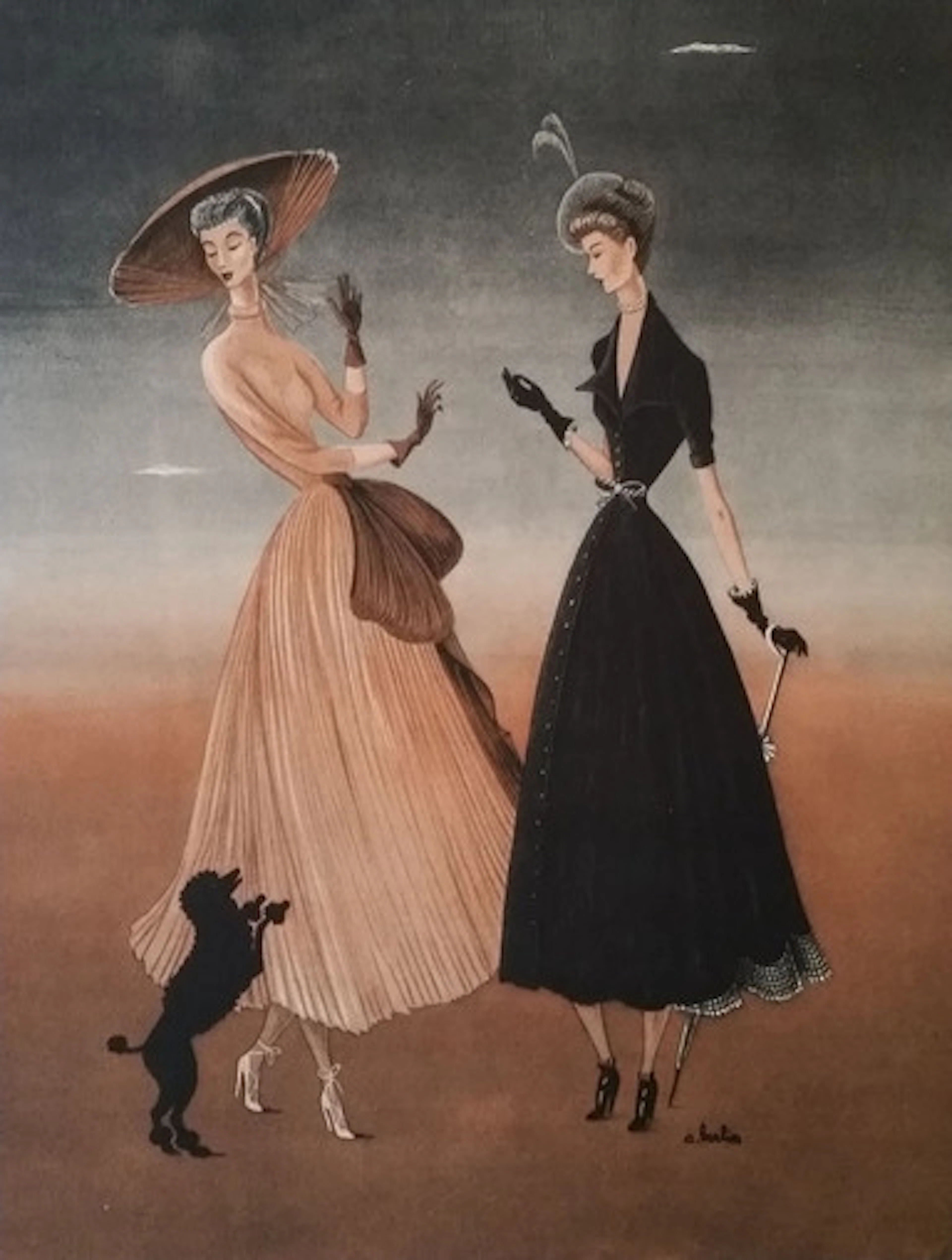 André BARLIER (d’après) - Illustration pour les maisons de haute couture