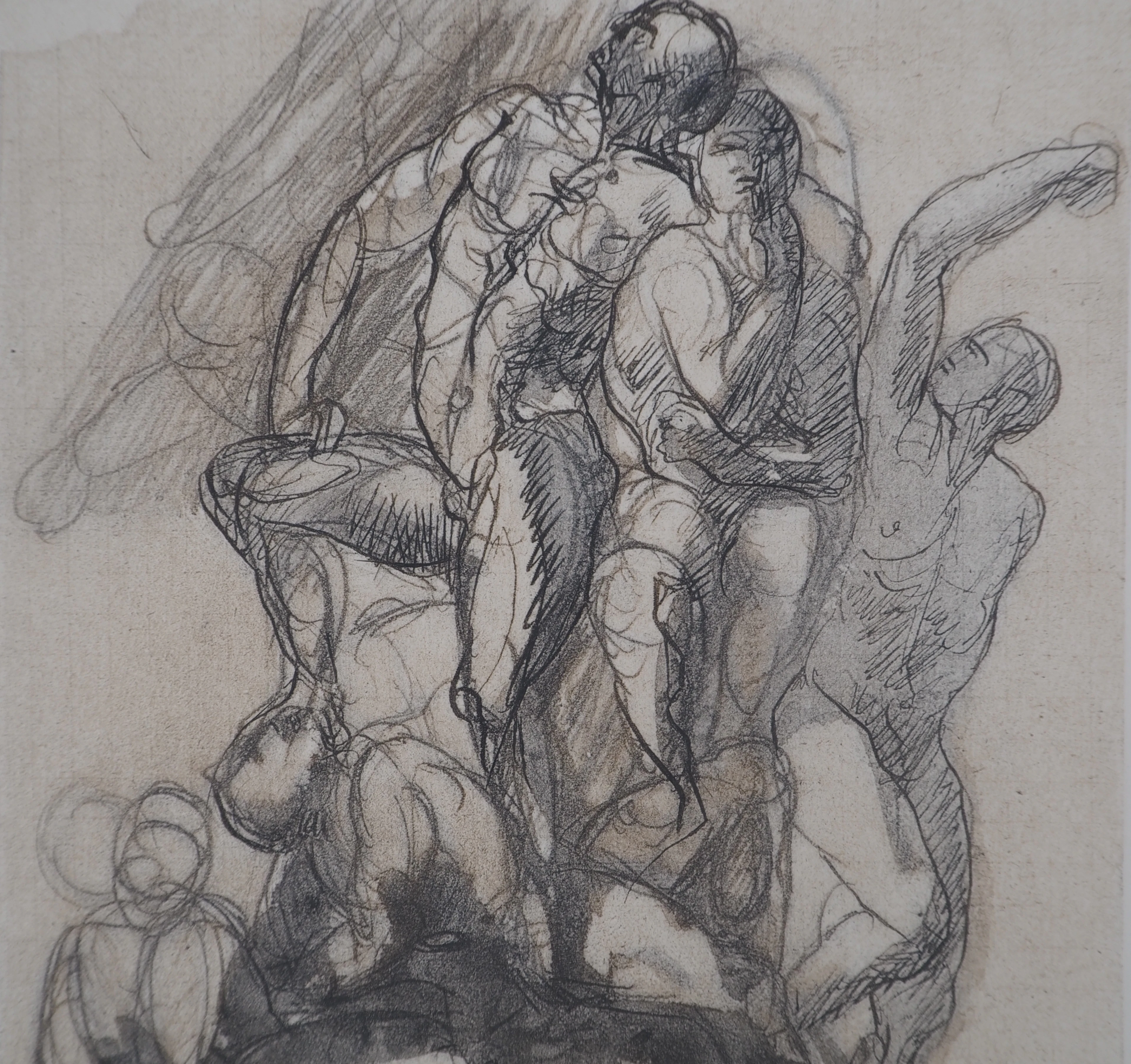 Auguste RODIN (d’après) : Les victorieux - Gravure