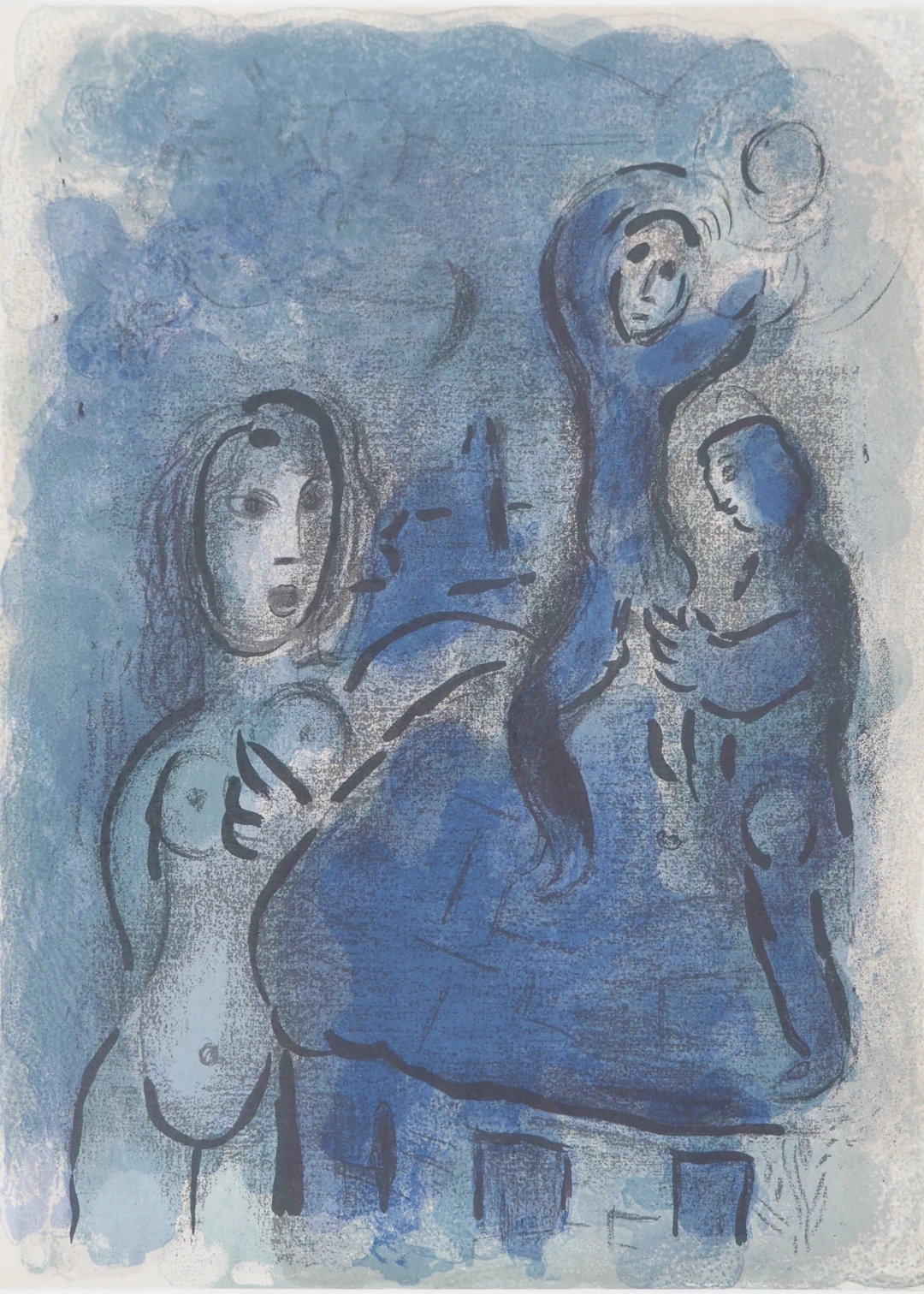 Marc CHAGALL : La Bible, Les espions de Jéricho au clair de lune