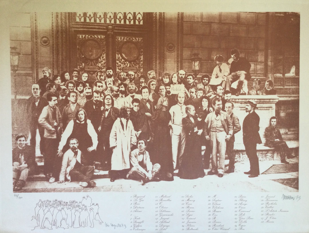 André MORAIN - Les logistes , 1973 - Photogravure en bistre signée
