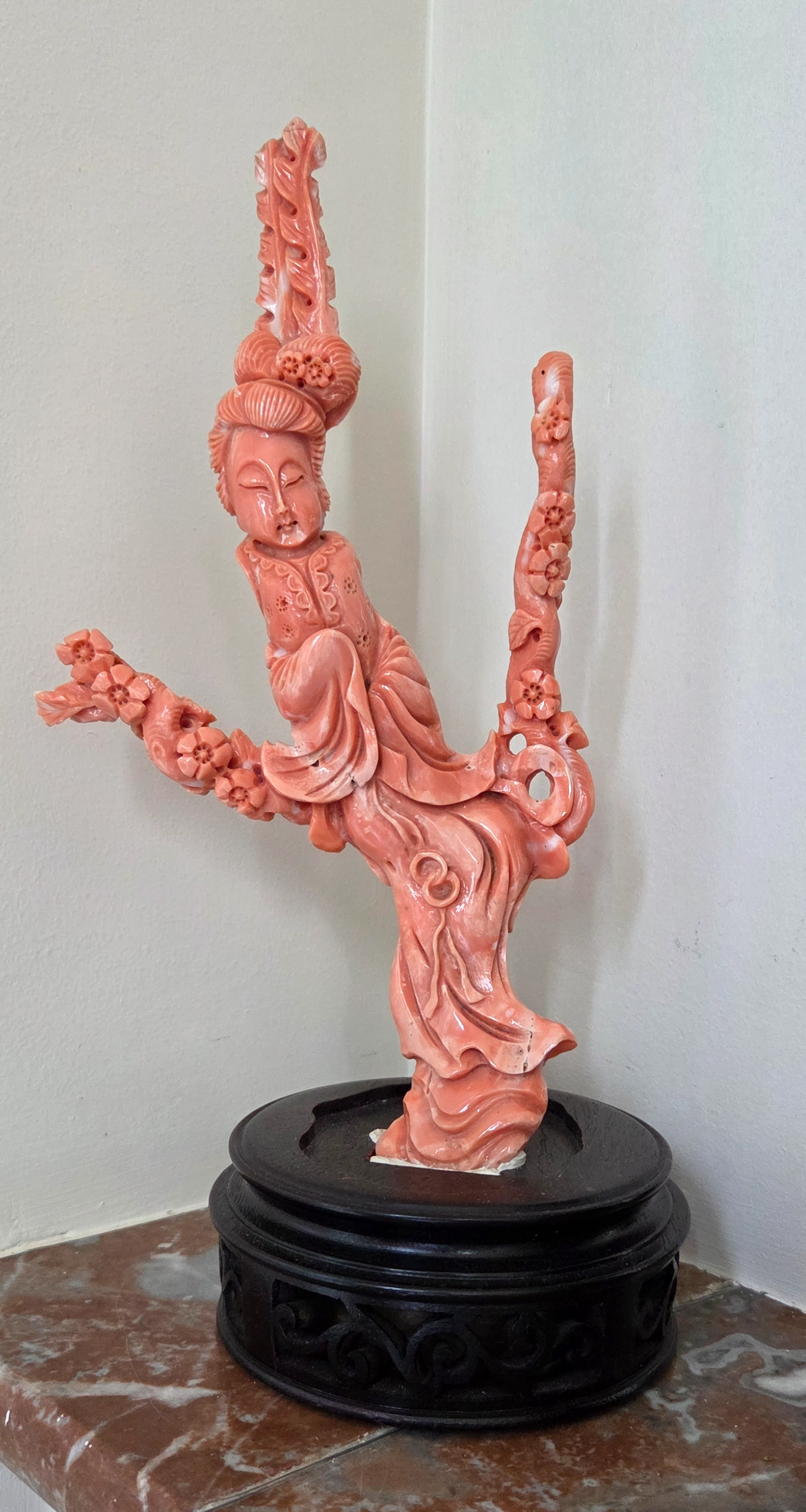 Chine - Sculpture - Groupe en Corail XXème