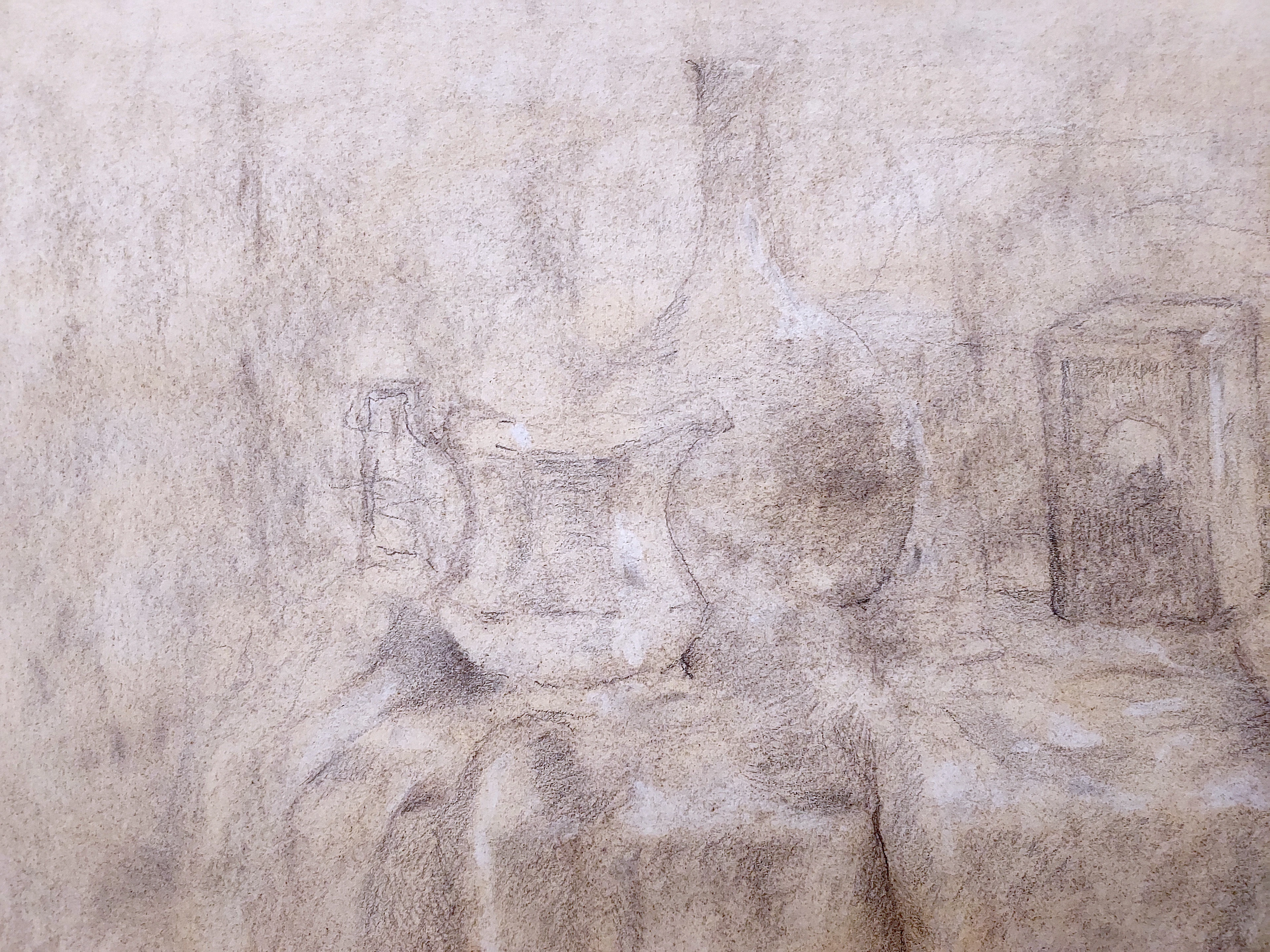 Gilbert PASTOR - Nature morte aux pots - Dessin sur papier