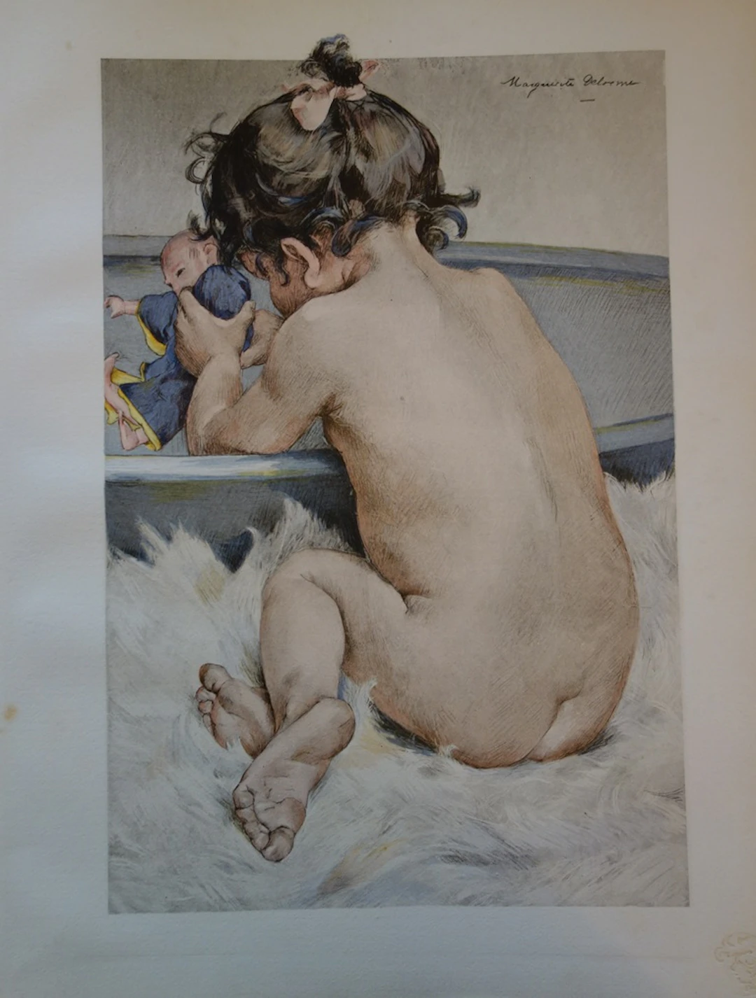 Marguerite Delorme - La Poupée, Lithographie originale signée