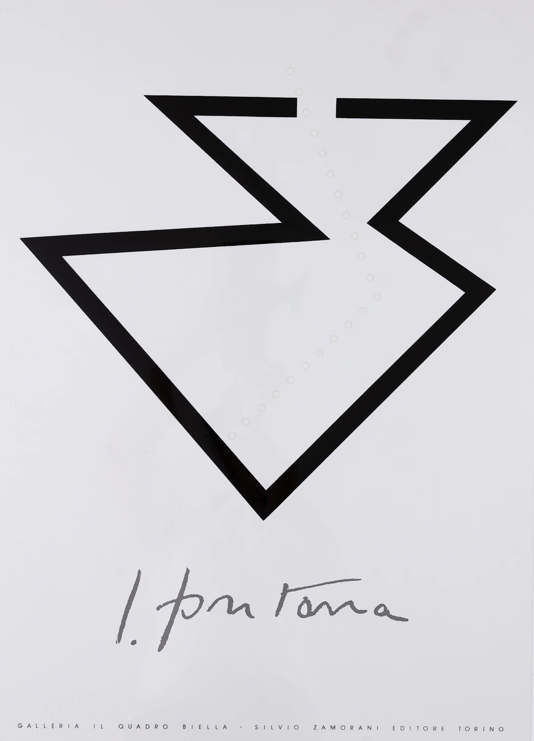 Lucio FONTANA : Concetto Spaziale Nero - Affiche originale en sérigraphie