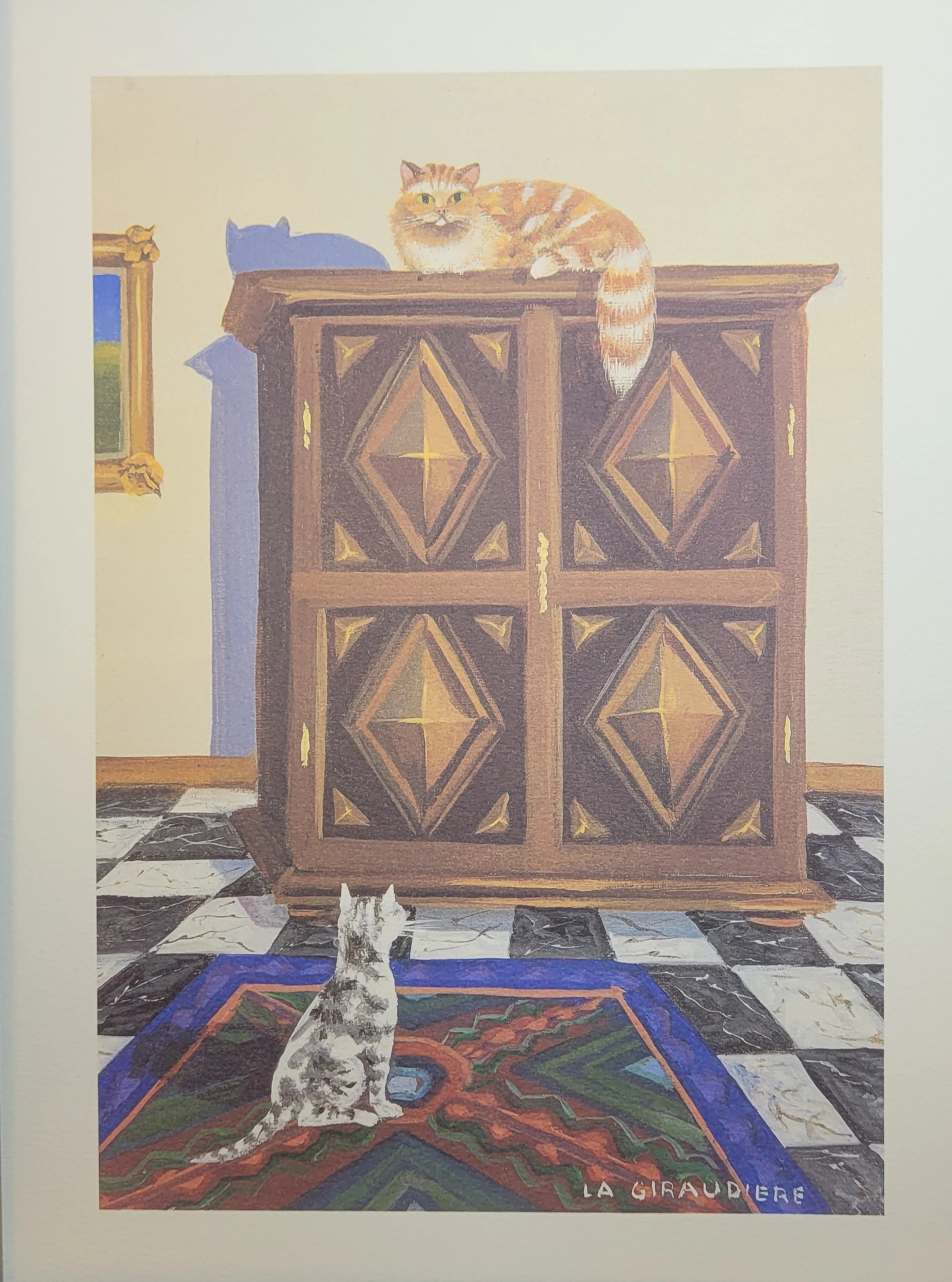 Mady DE LA GIRAUDIERE - Les Chats 8, 1980 - Lithographie originale