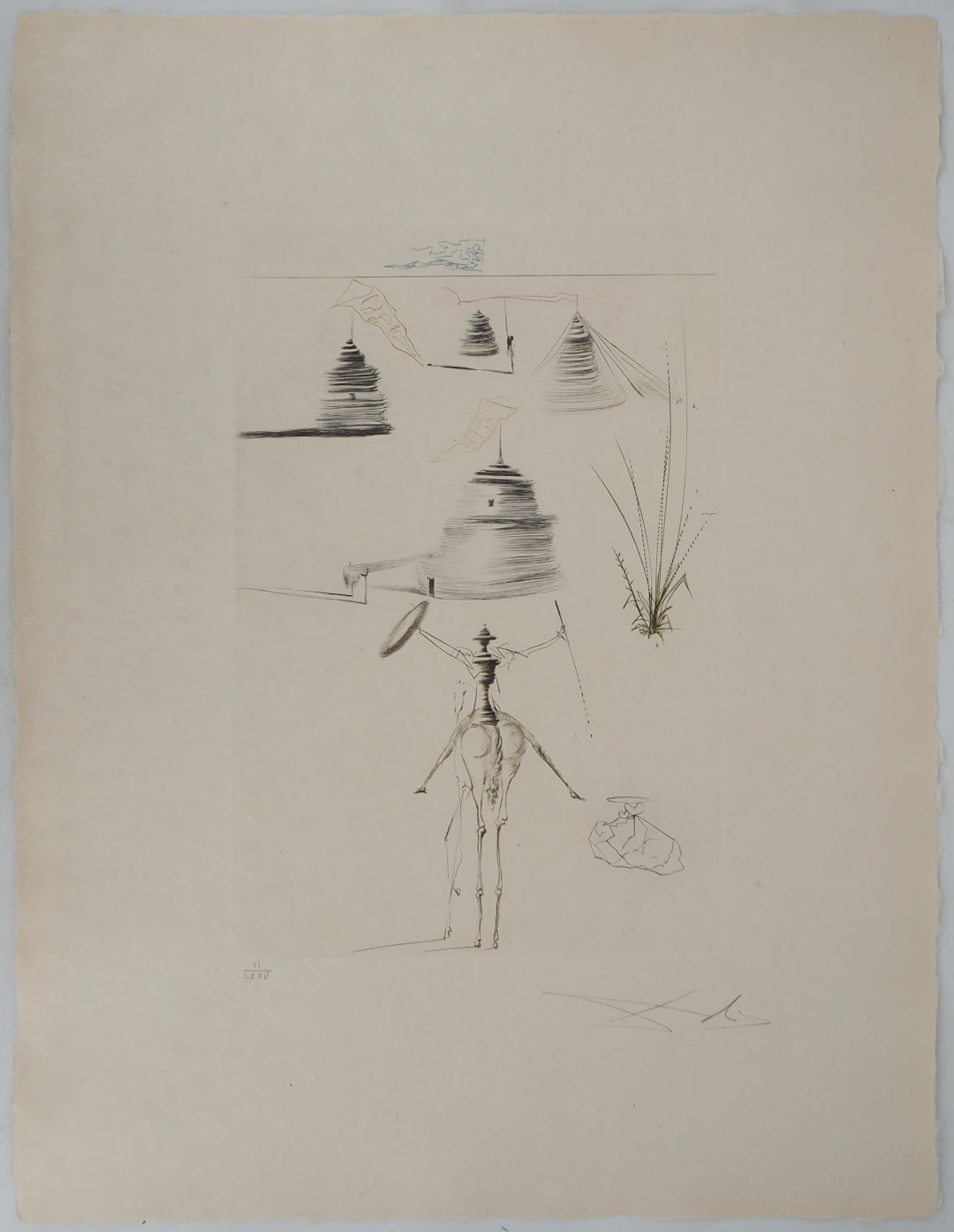 Salvador DALI : Le camp du roi Marc, Gravure originale signée