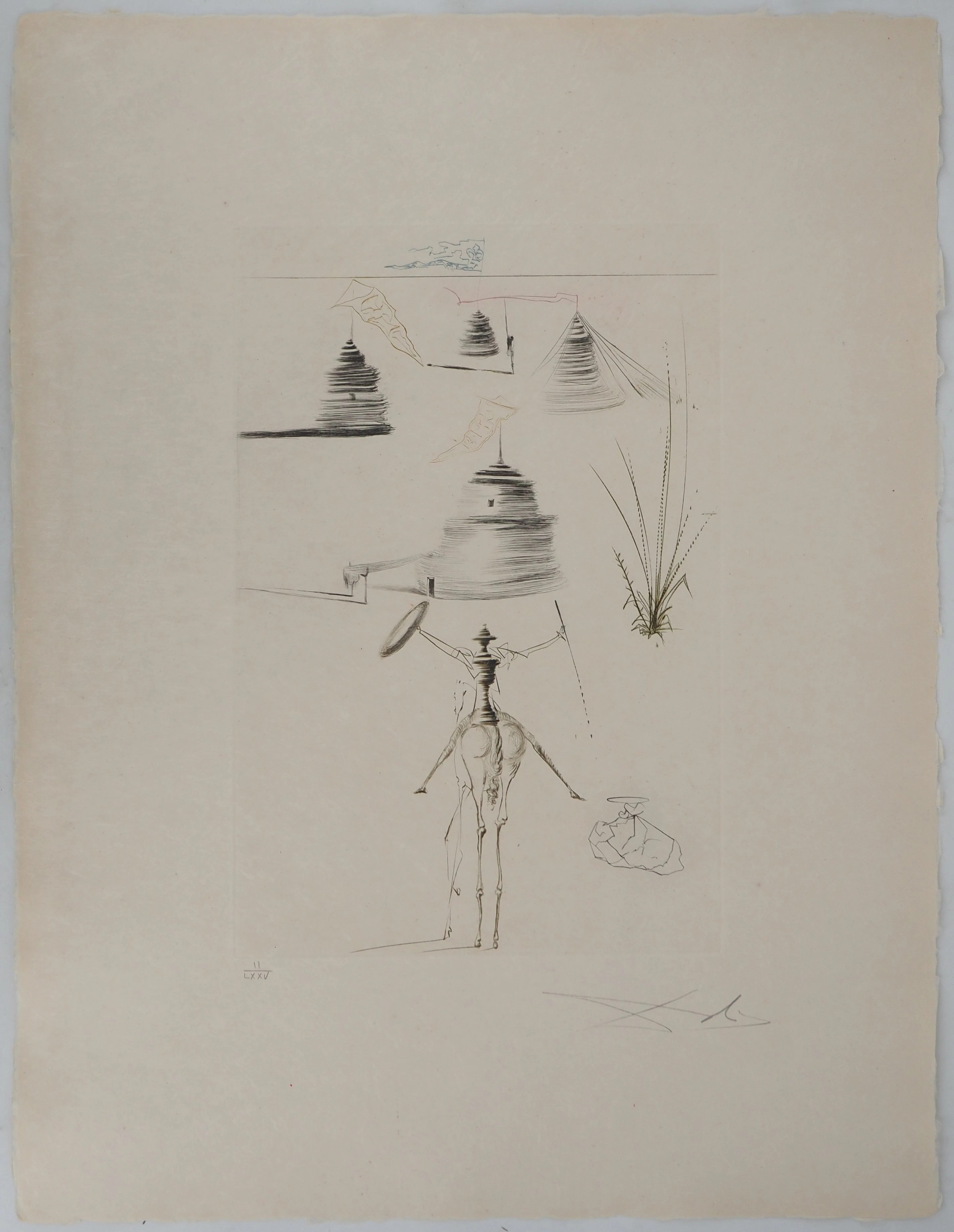 Salvador DALI : Le camp du roi Marc, Gravure originale signée
