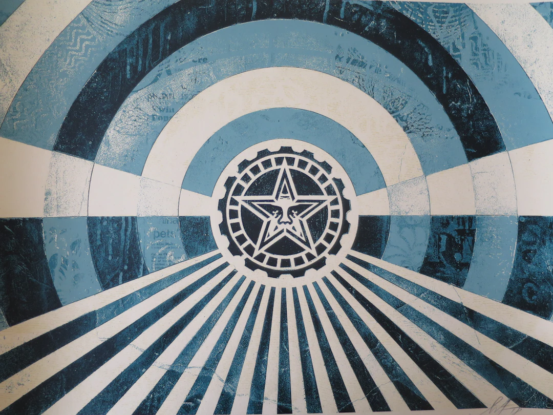 Shepard FAIREY (Obey) - Tunnel Vision Version 2 (Alternate Blue)