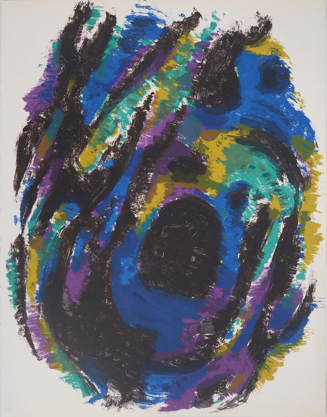 Alfred MANESSIER - Composition en couleurs, 1960 - Lithographie originale