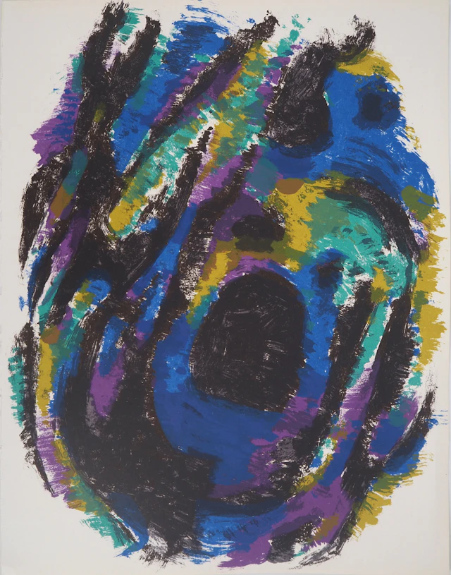 Alfred MANESSIER - Composition en couleurs, 1960 - Lithographie originale
