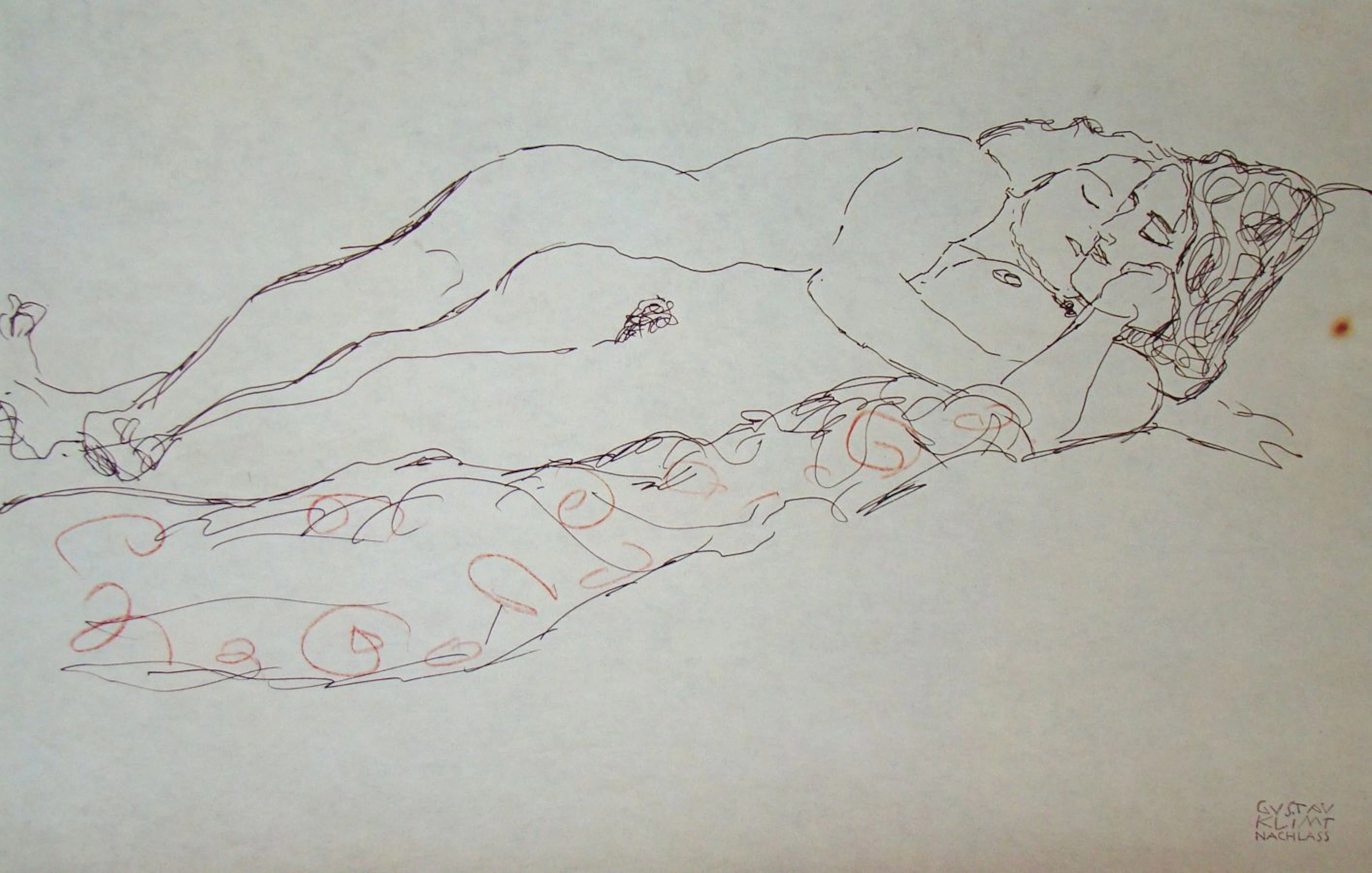 Gustav KLIMT (d’après) - Dessin érotique, 1979 - Lithographie offset signée