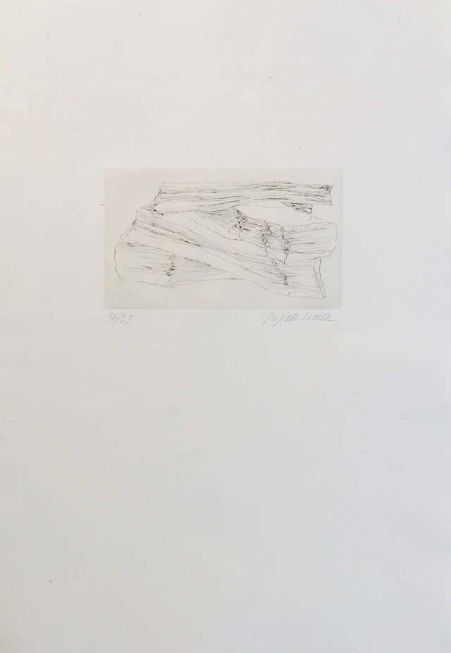 Brigitte SIMON - Le livre des livres, 1972 - Pointe-sèche originale