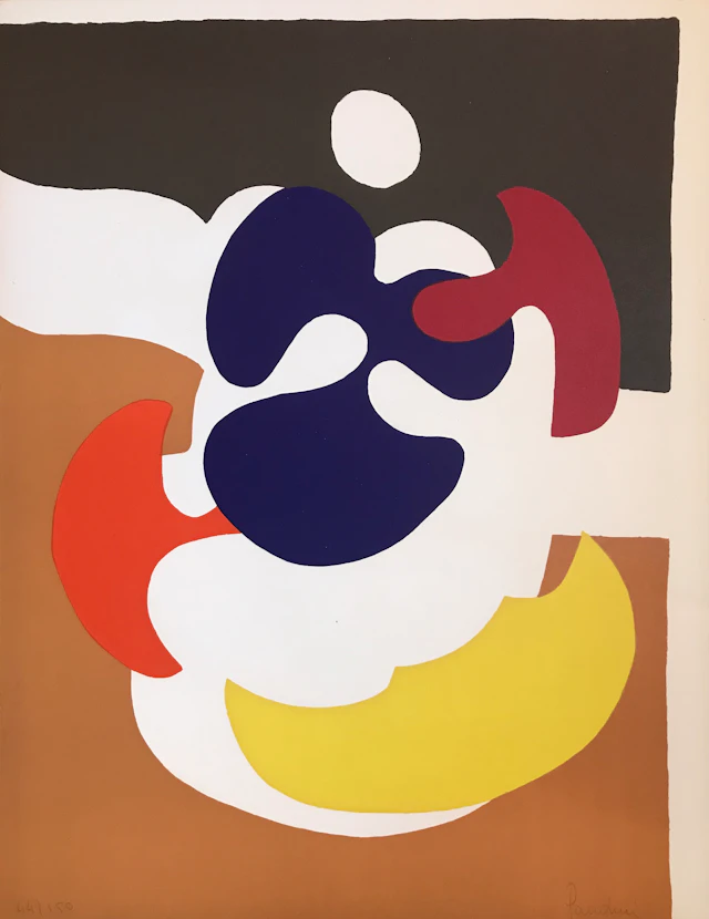 Daniel PANDINI - Composition,vers 1970 - Lithographie originale signée