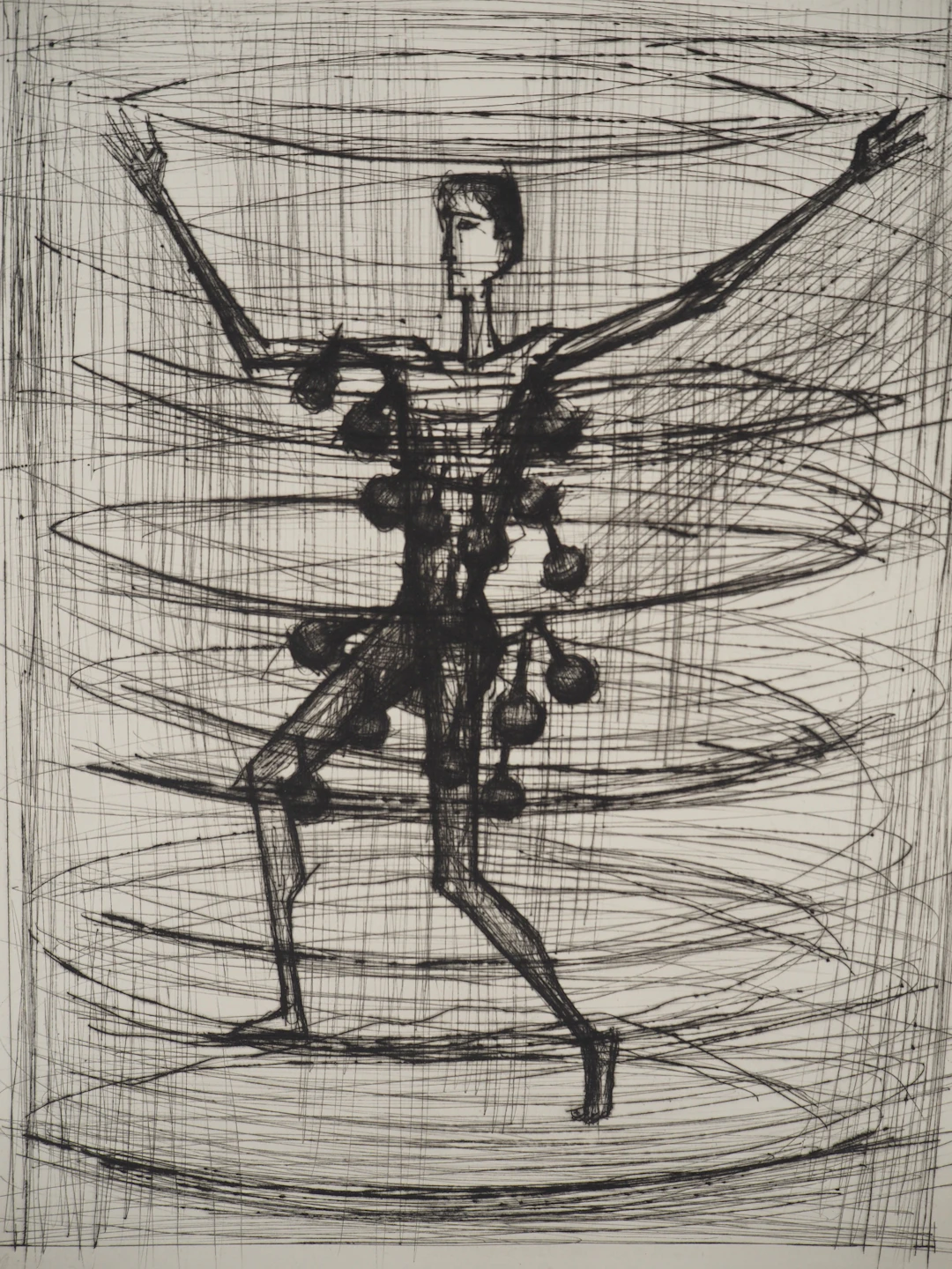 Bernard BUFFET : La Machine volante, Gravure originale