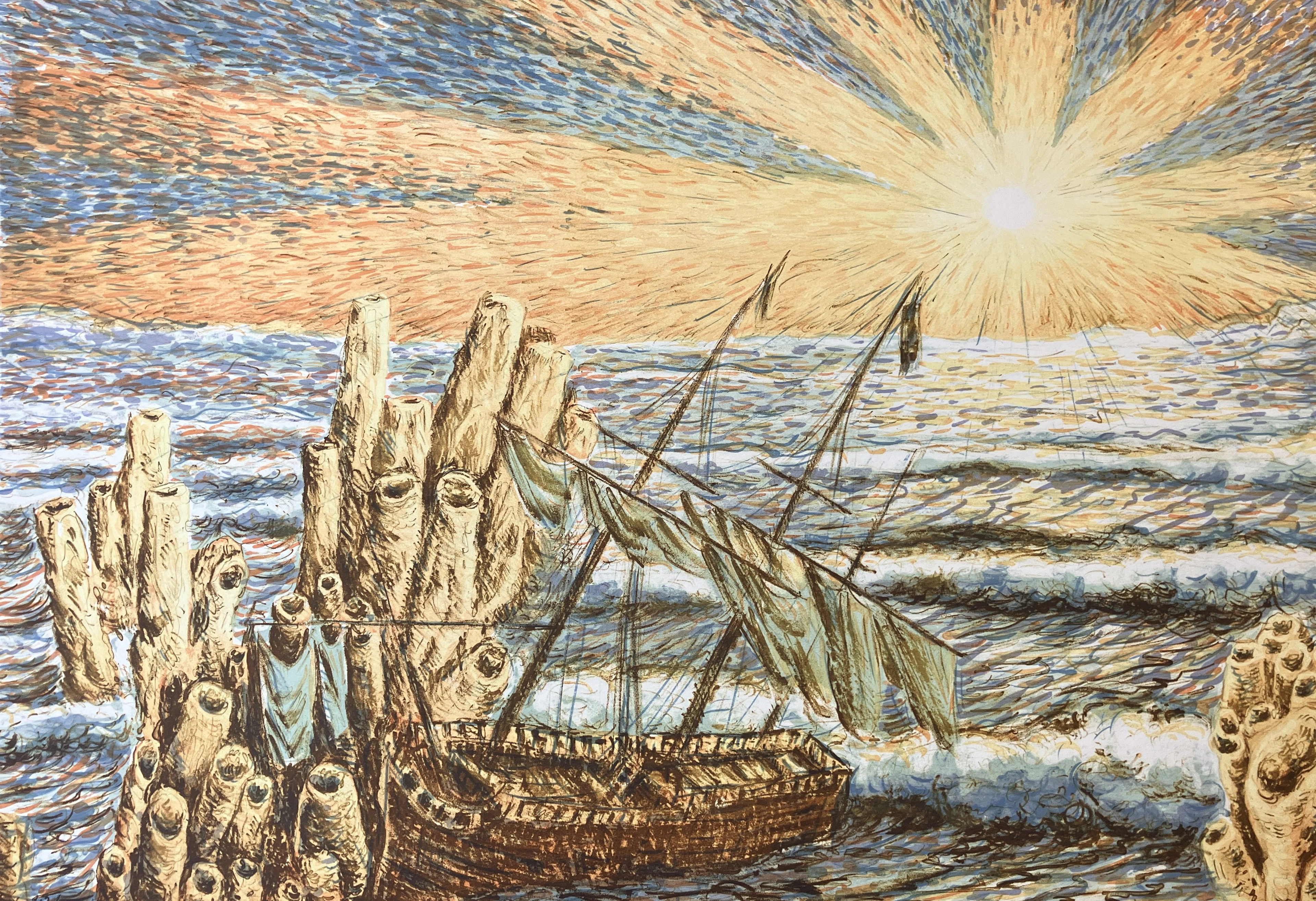 Mauro BORDIN - "La naufrage de l’Union", 2020, lithographie
