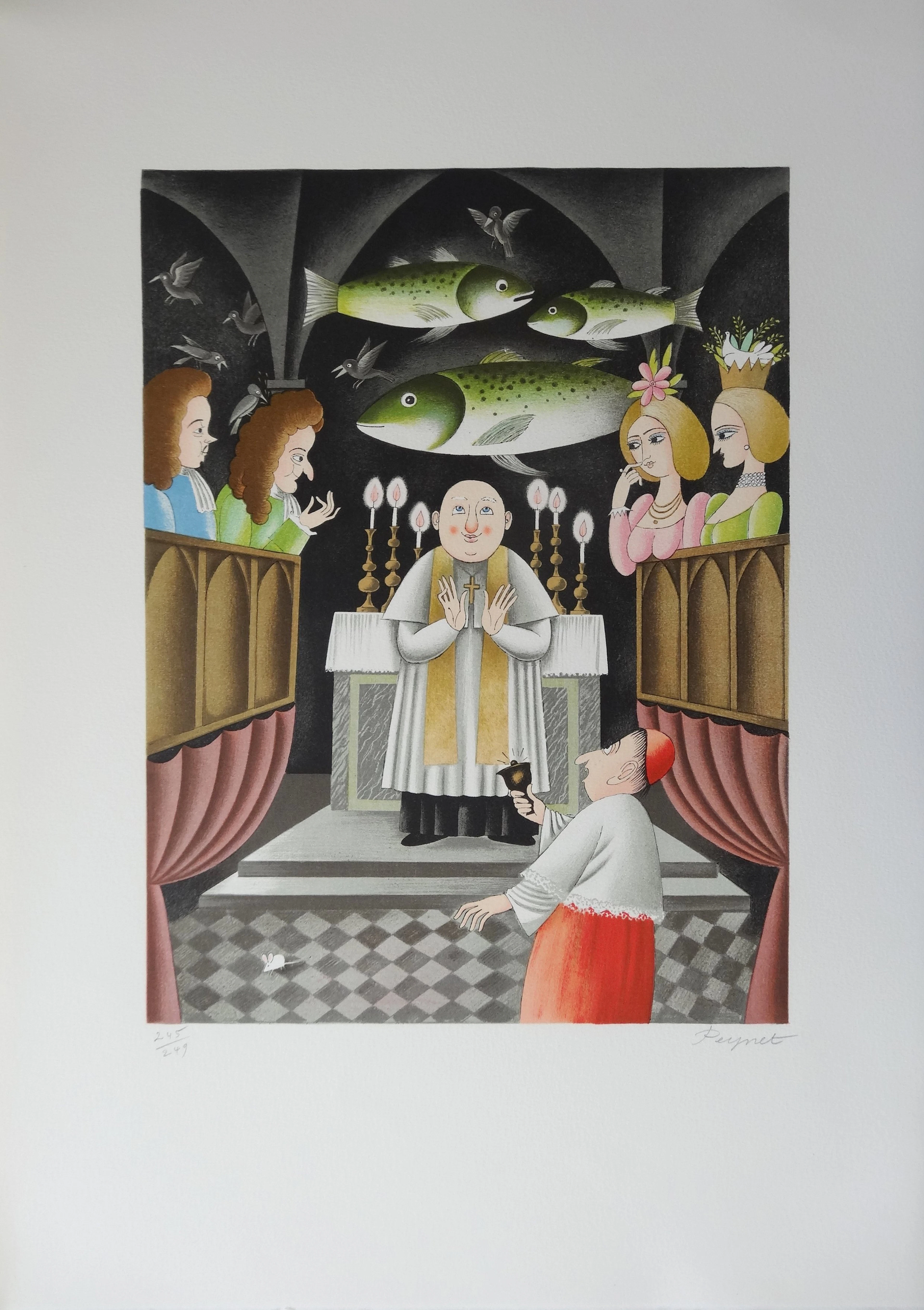 Raymond PEYNET - Gourmandise, délicieux péché - Lithographie originale