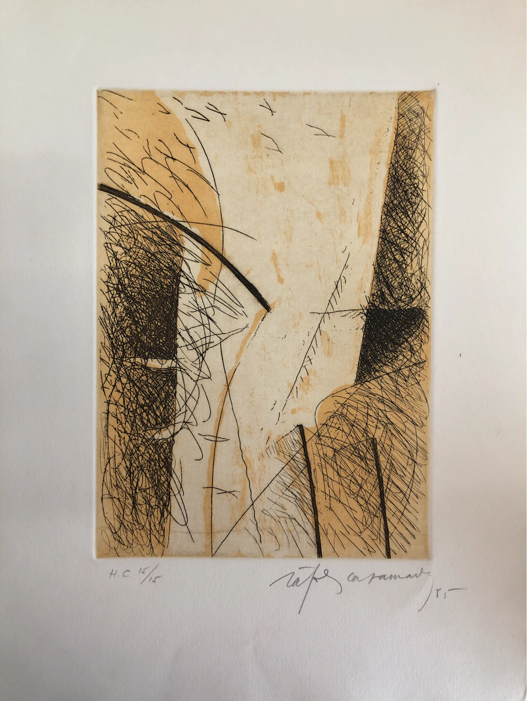Alberto RAFOLS CASAMADA - Estrats 2, 1985 - Gravure signée au crayon