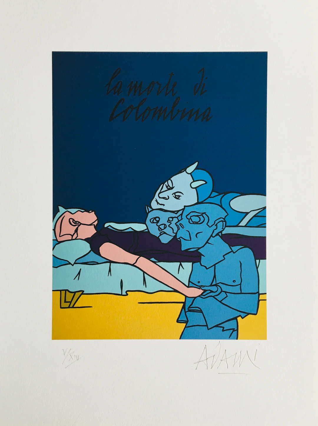 Valério ADAMI - Colombine, 2017 - Tirage pigmentaire signé au crayon