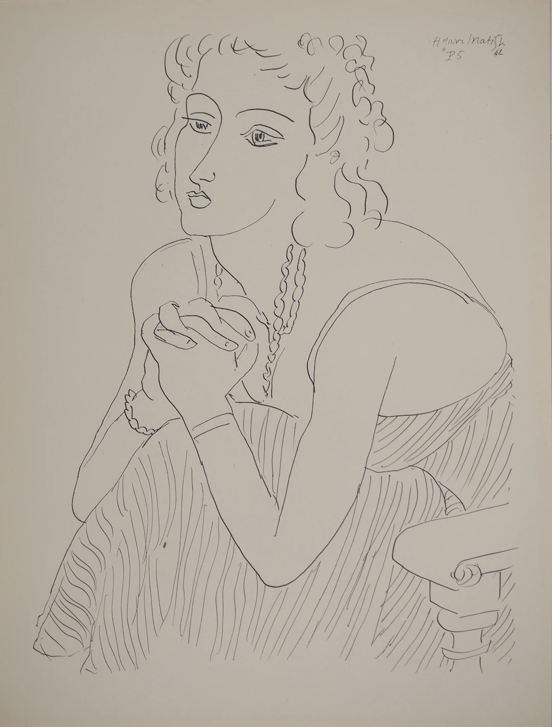 Henri MATISSE : La muse suppliant, Lithographie signée
