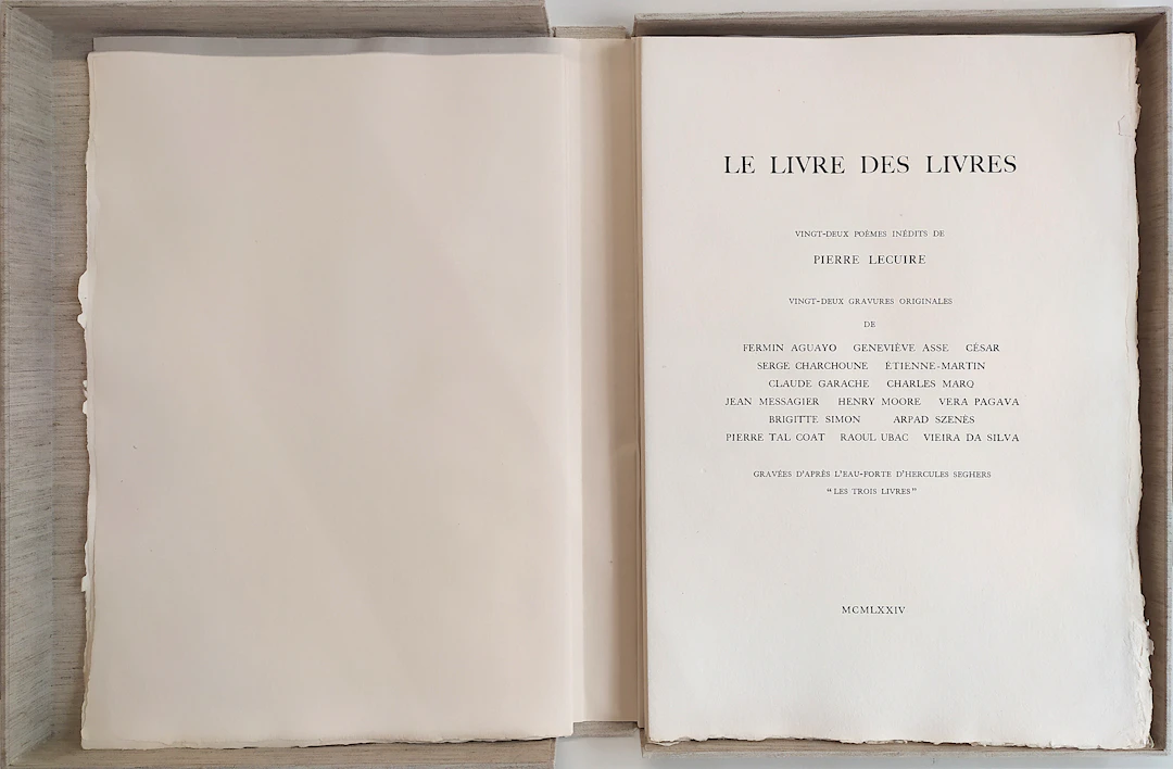 Pierre LECUIRE - Le livre des livres I, 1974 - Livre d’artiste