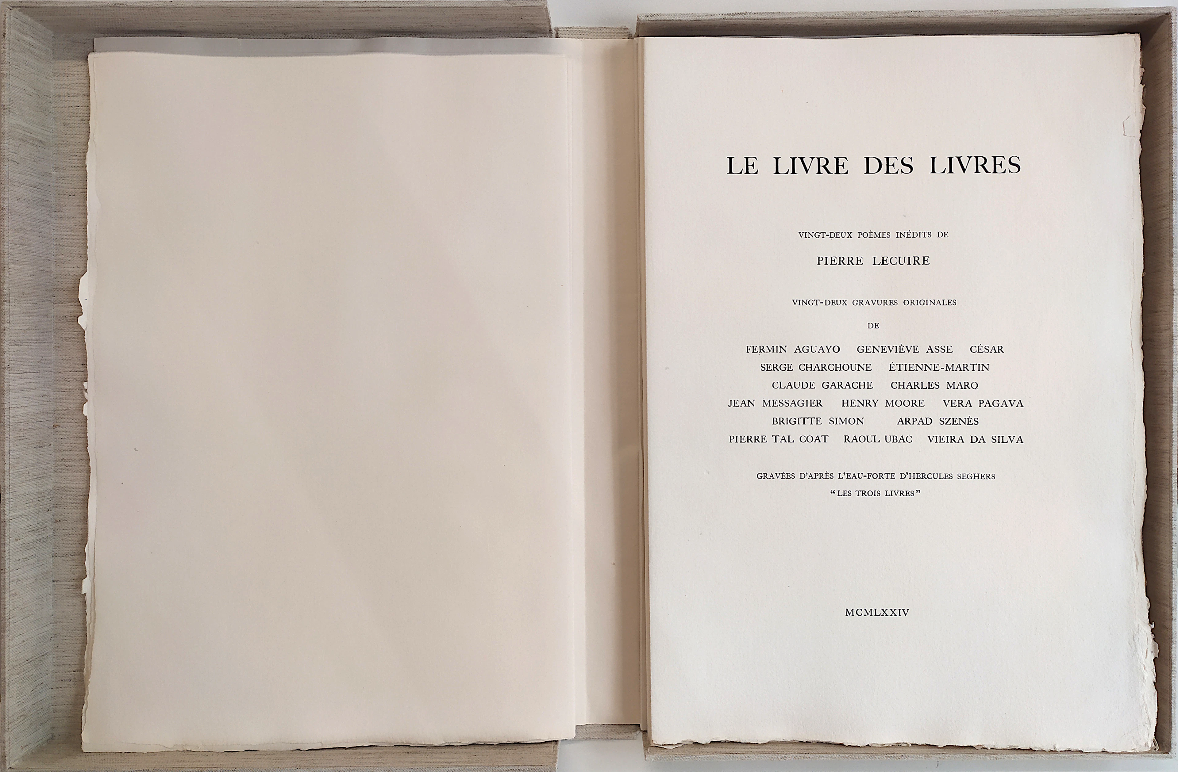 Pierre LECUIRE - Le livre des livres I, 1974 - Livre d’artiste