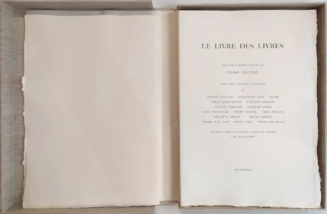 Pierre LECUIRE - Le livre des livres I, 1974 - Livre d’artiste