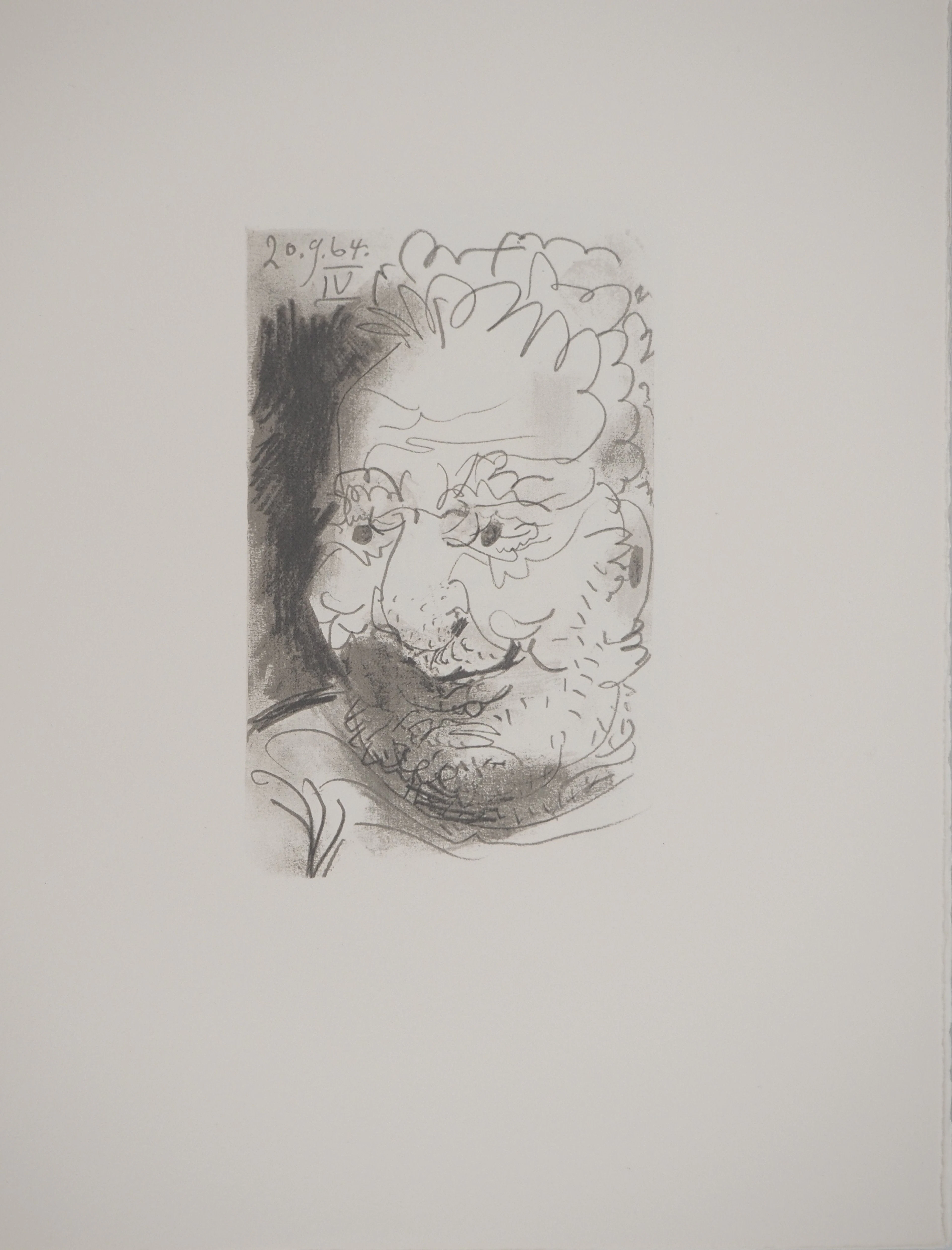 Pablo PICASSO : Le Goût du Bonheur, Portrait d'un vieillard, Lithographie